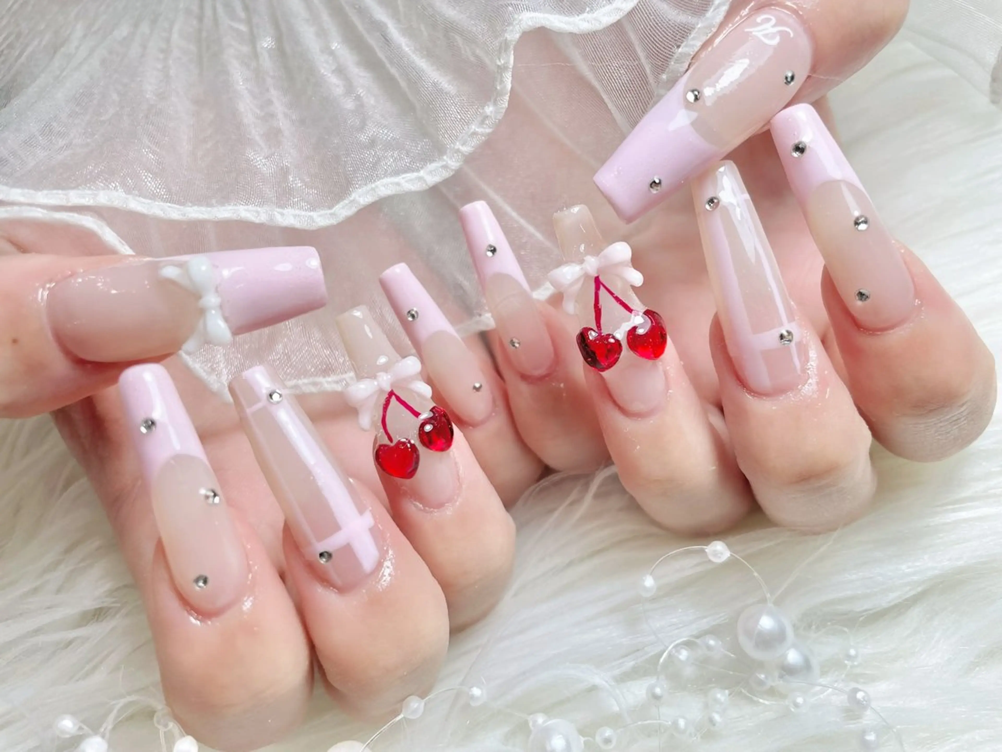 ネイル ジェルネイル パラジェル ワンホンネイル ハンドネイル ゆりか ジョアアンジェ福島のネイルデザイン