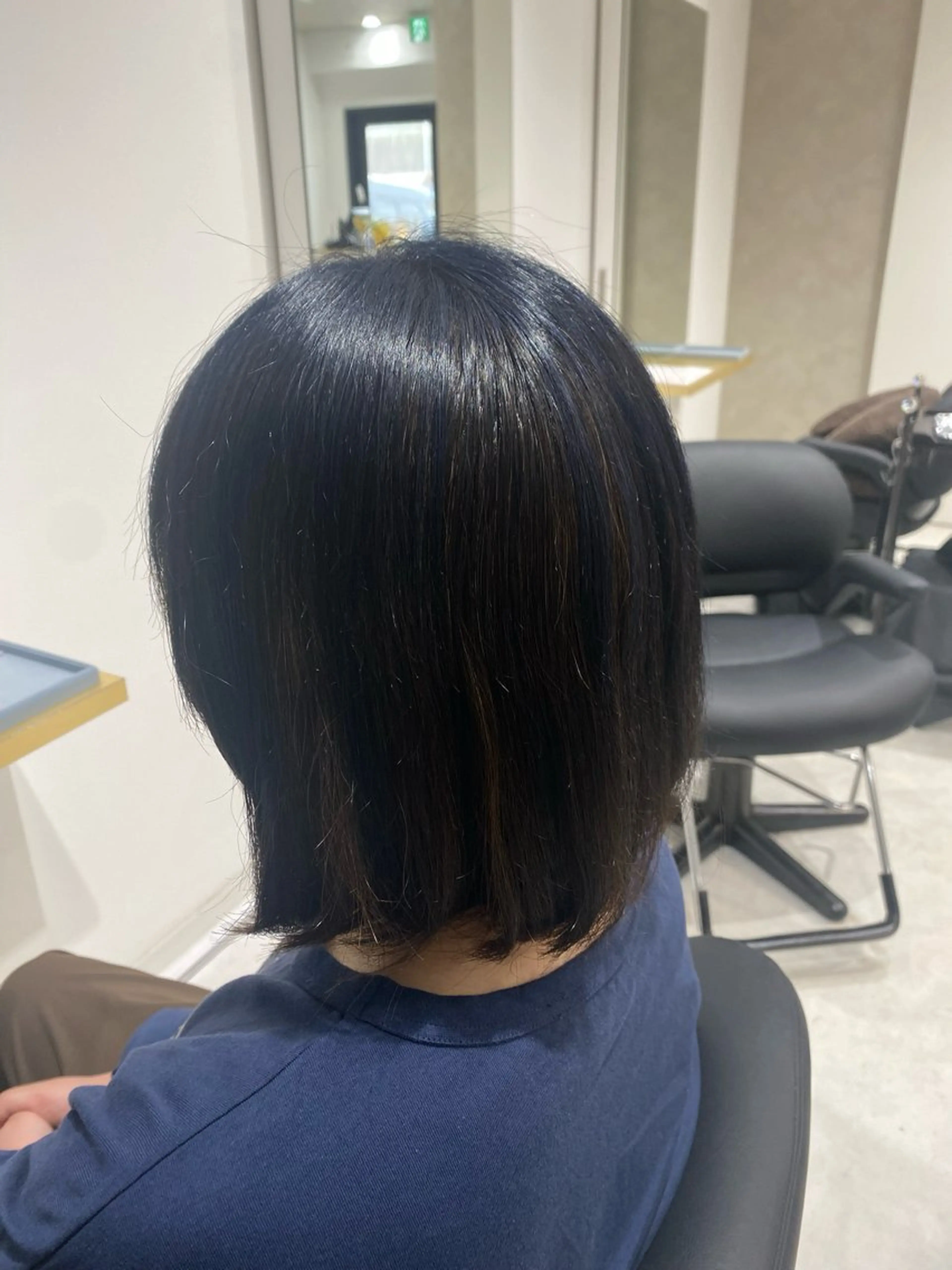 カラー ブルーカラー エジリ ナナハのヘアスタイル