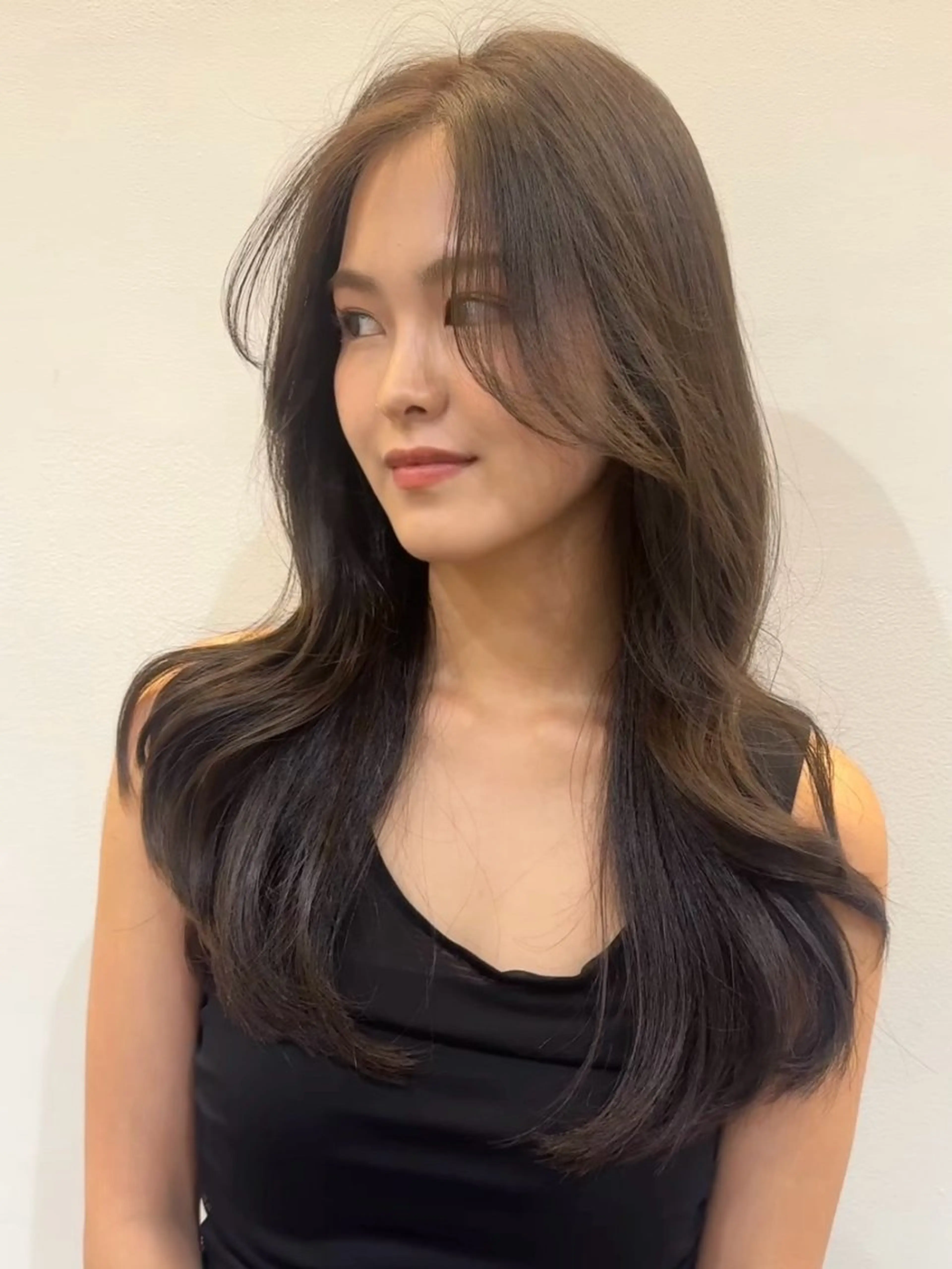 セミロング カット ヘアカラー トリートメント 韓国くびれレイヤー 🇰🇷はづきのヘアスタイル