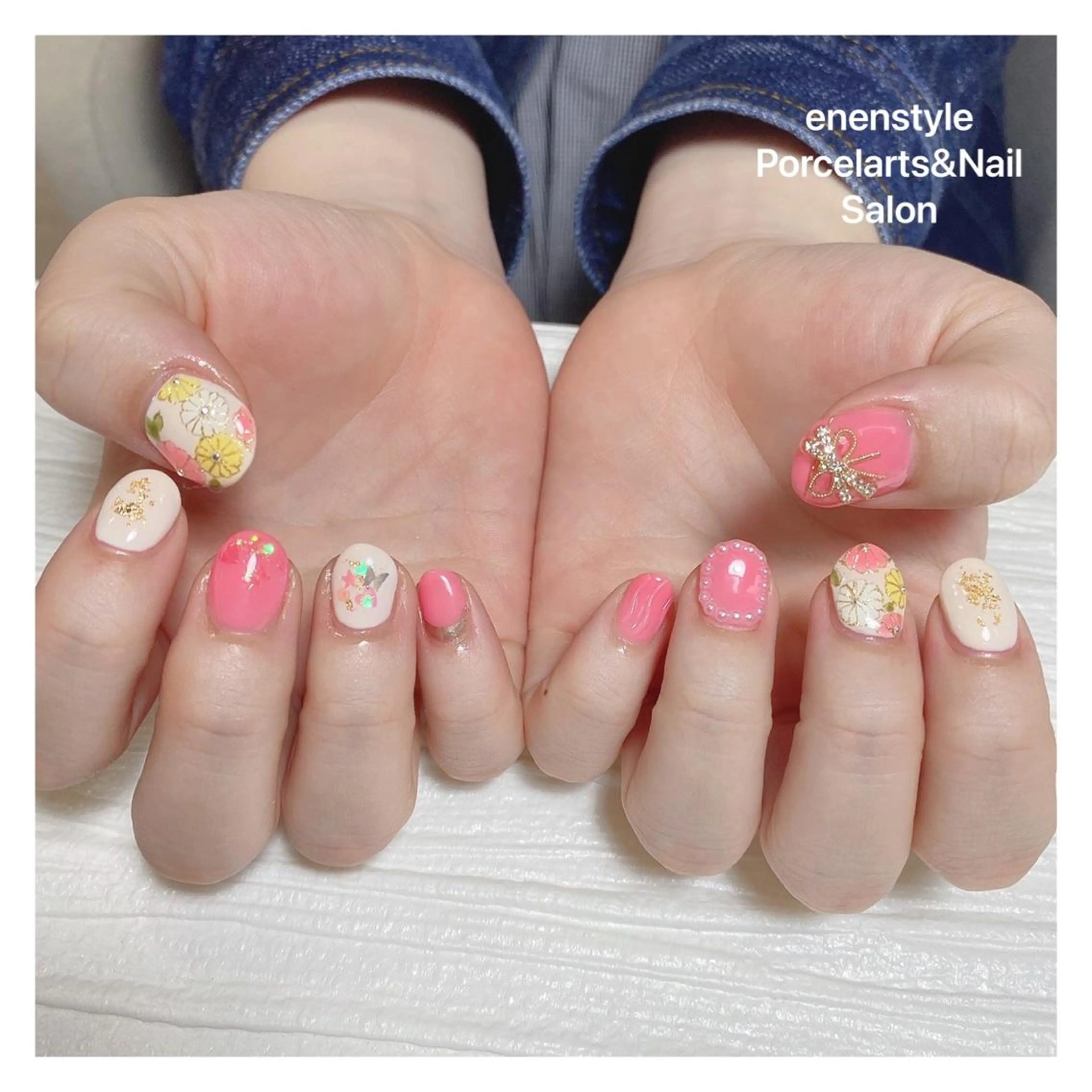 ショート ネイル ハンドネイル 👑enen style👑のネイルデザイン