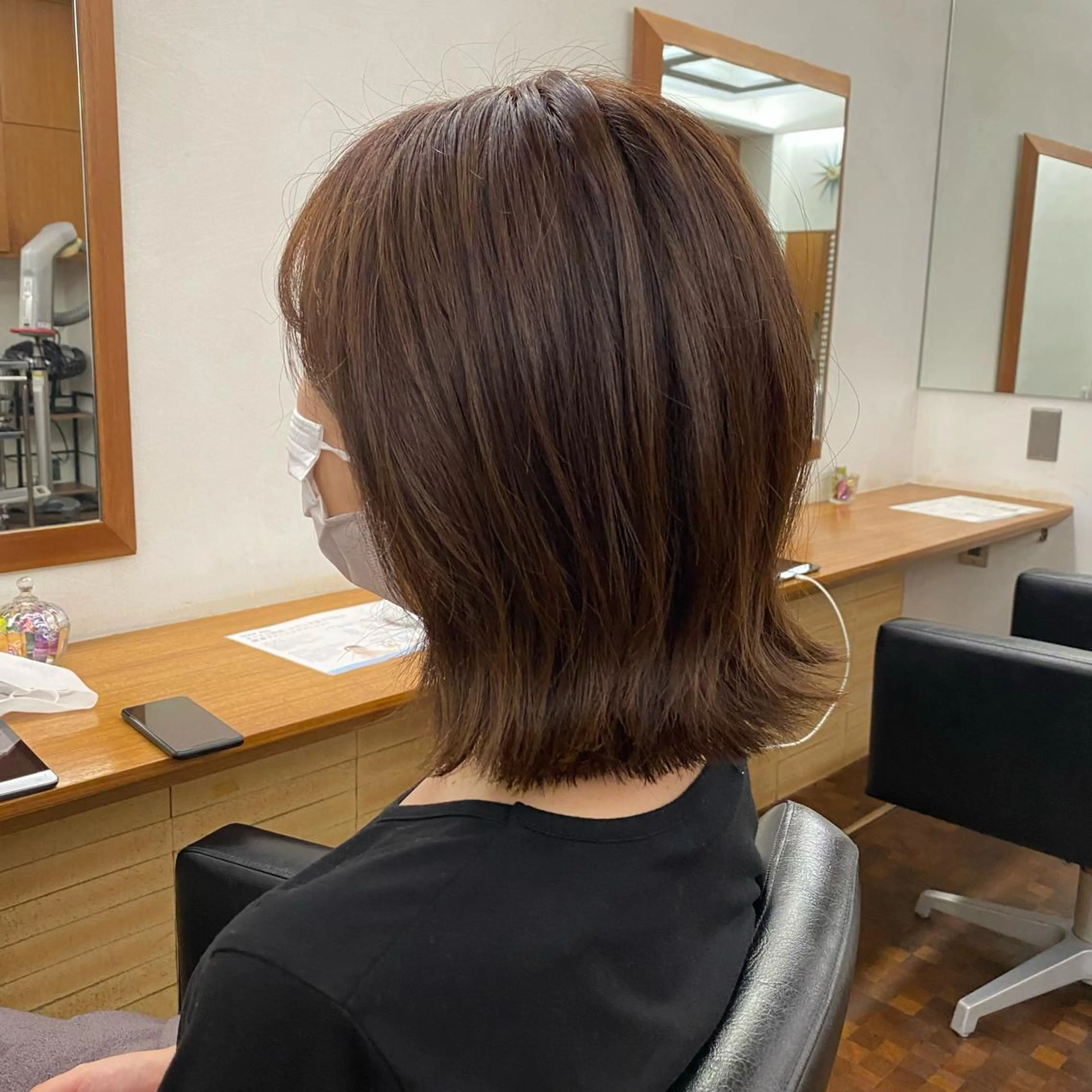 ミディアム カラー 似合わせレイヤー/ ニュアンスパーマ高倉のヘアスタイル