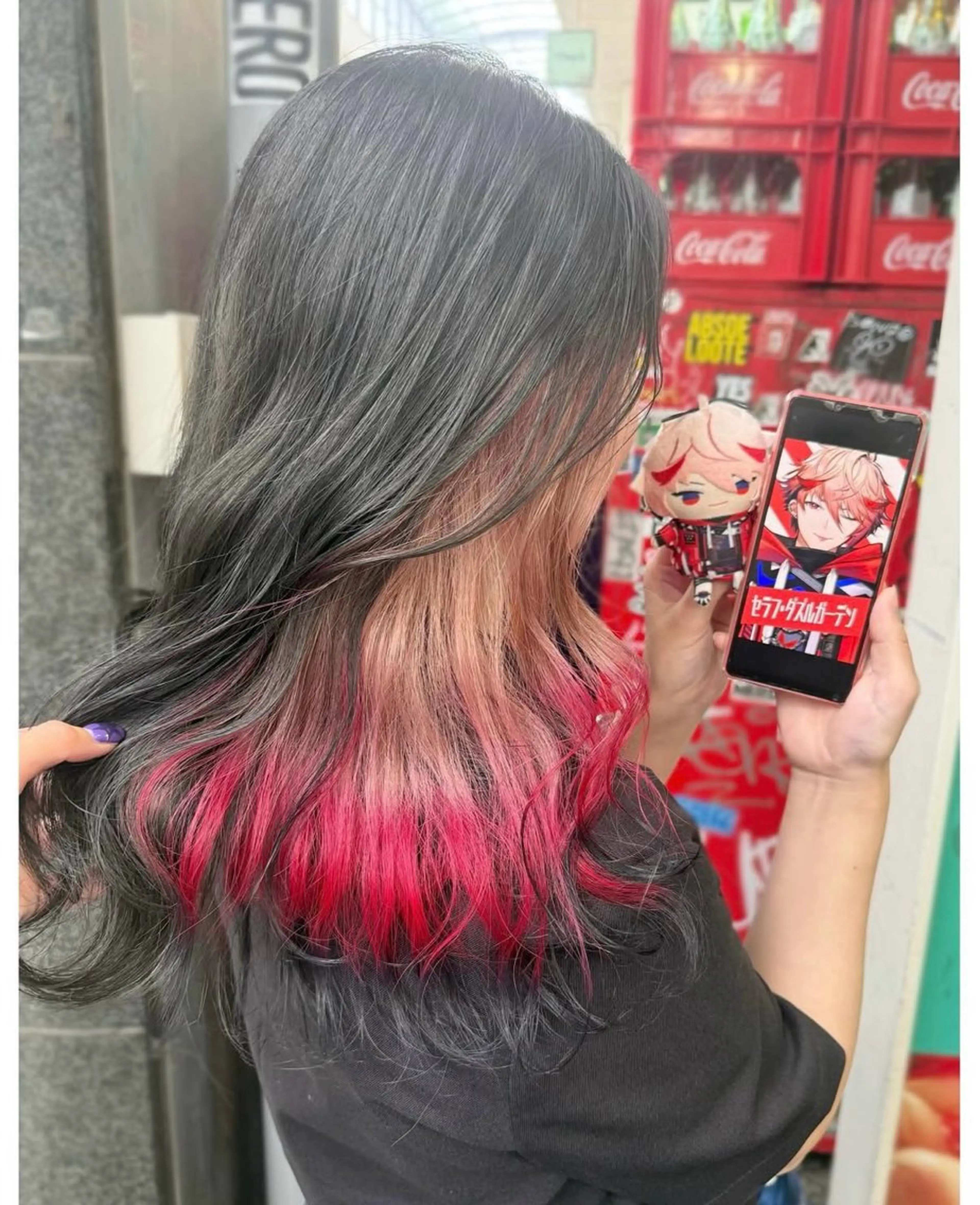 ミディアム カラー デザインカラー ヘアカラー GARU-ガル-所属・TSUNO🦖 派手髪/オタク美容師のヘアスタイル