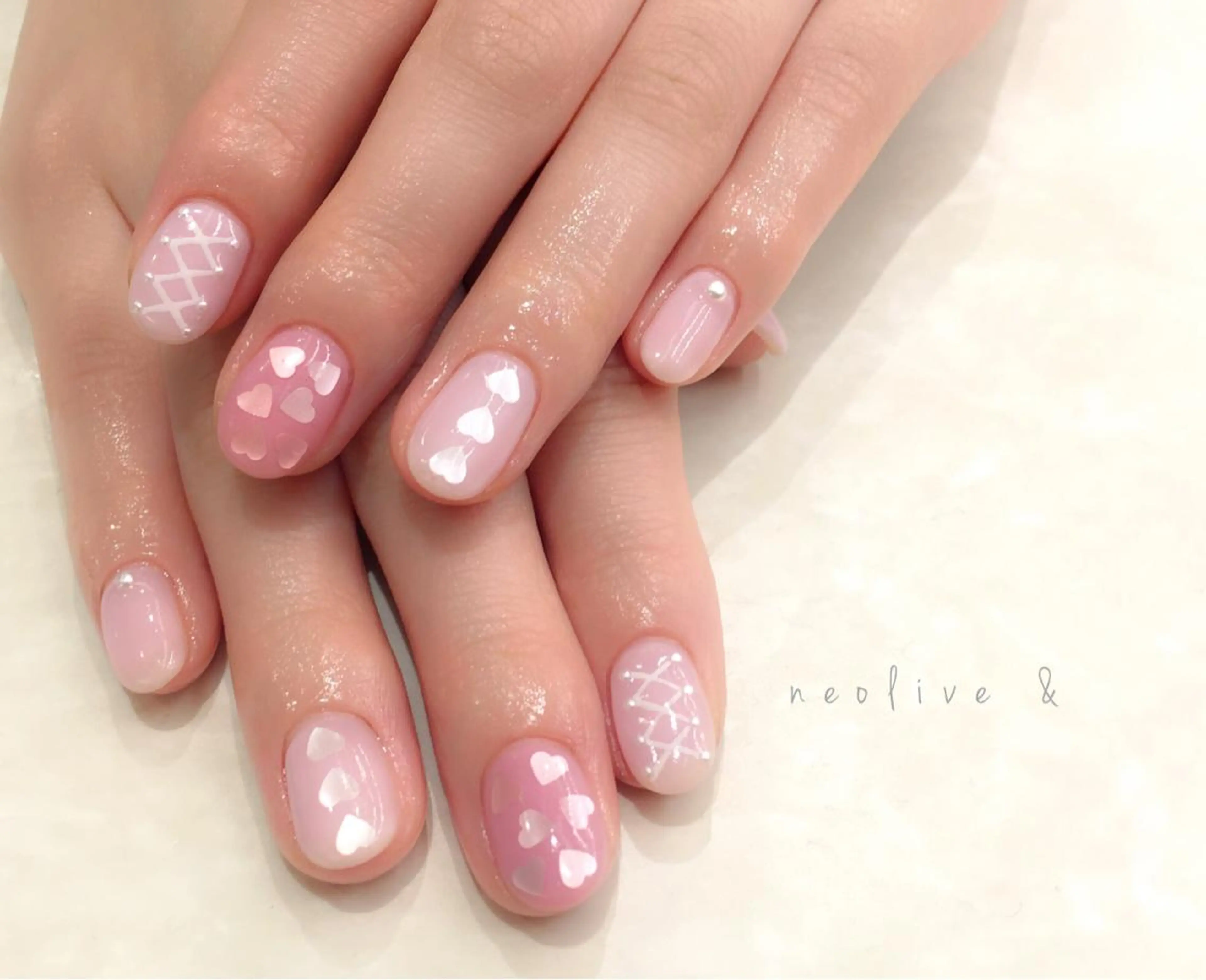 ネイル ハート Yuriko Omi パラジェル/渋谷のネイルデザイン