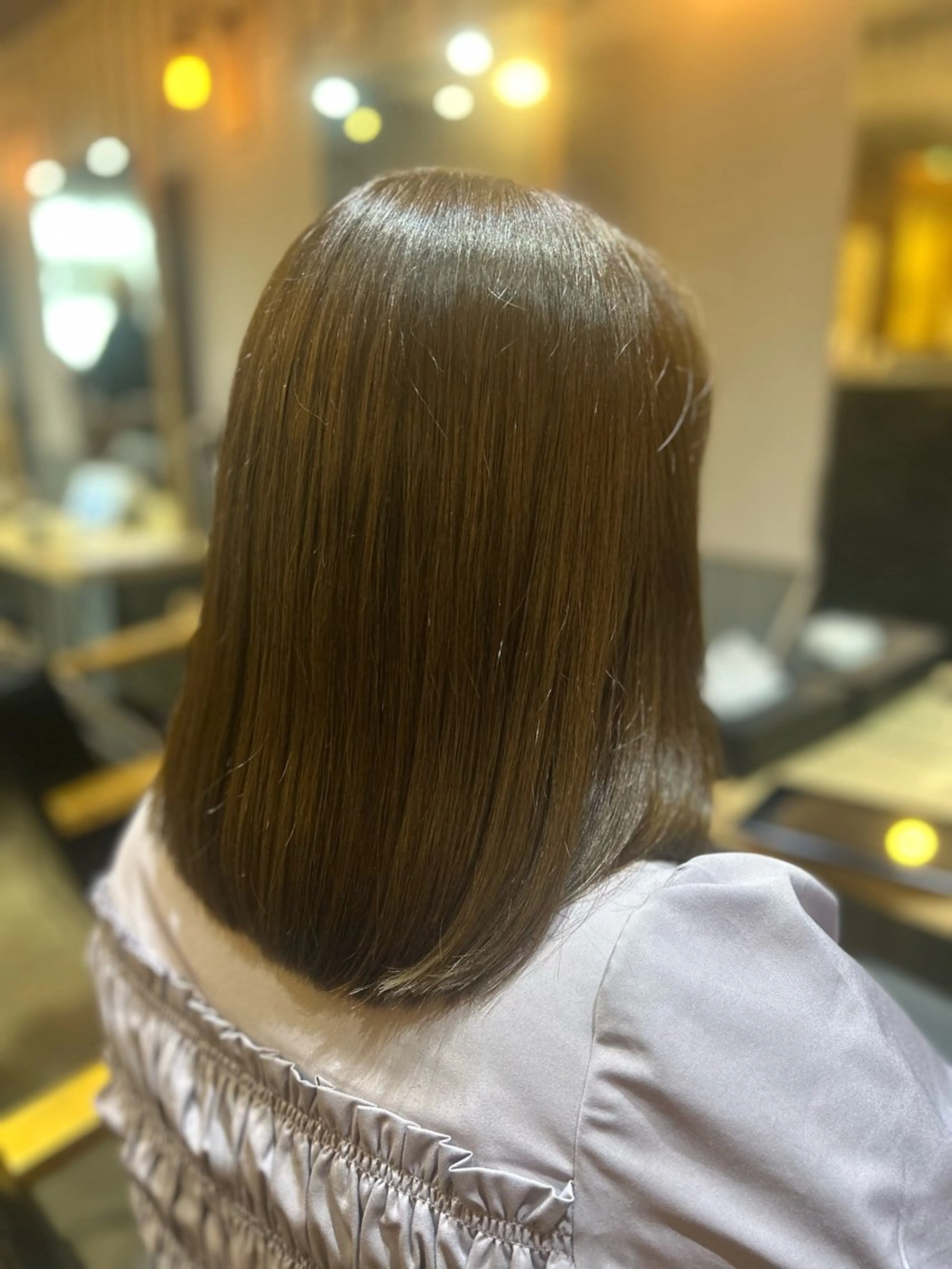 ミディアム カット ヘアカラー トリートメント 園田 彩音のヘアスタイル