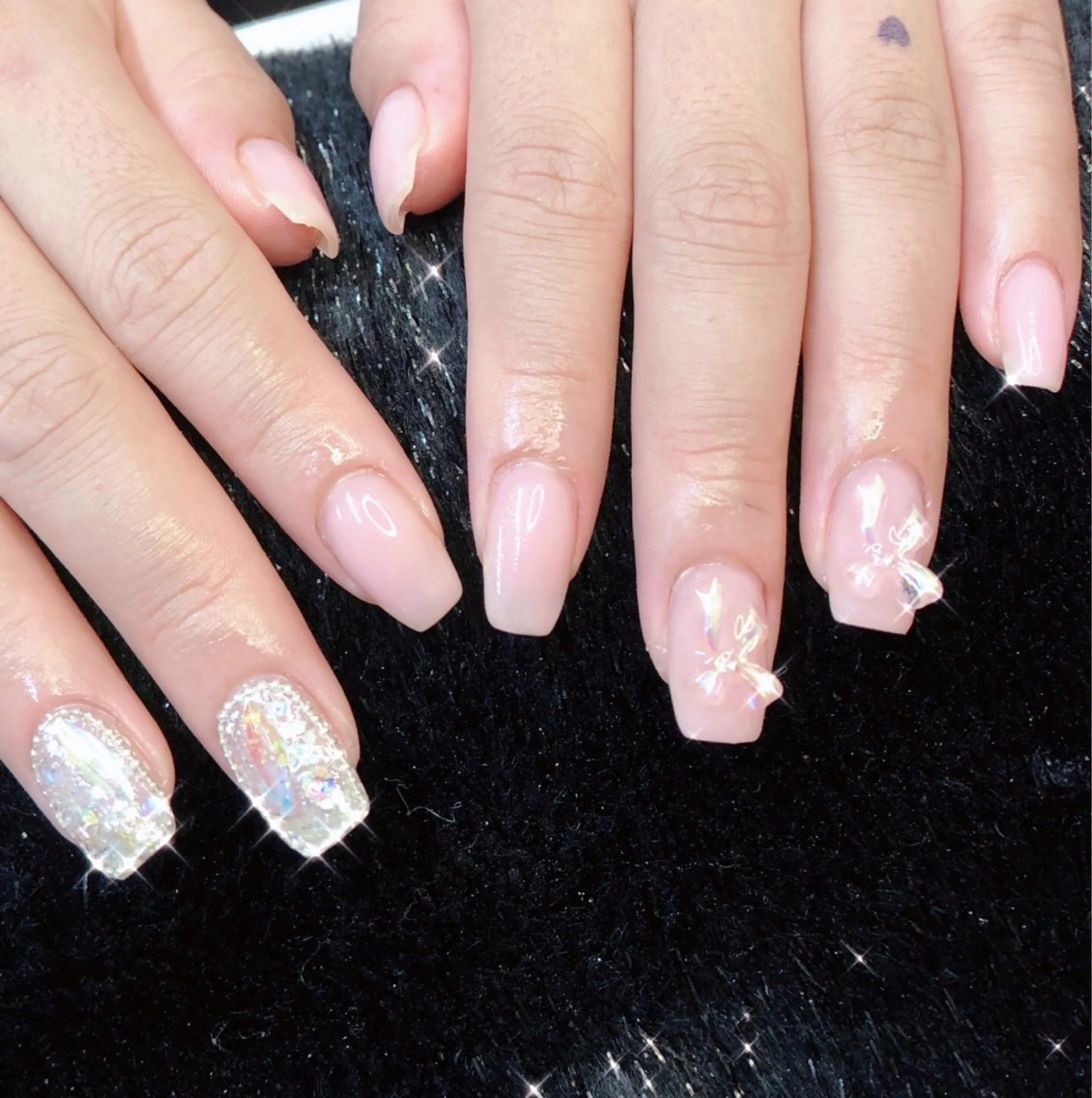 ネイル 長さ出し フットネイル フレンチネイル ジェルネイル 韓国ネイル 大門浜松町 ネイルのネイルデザイン