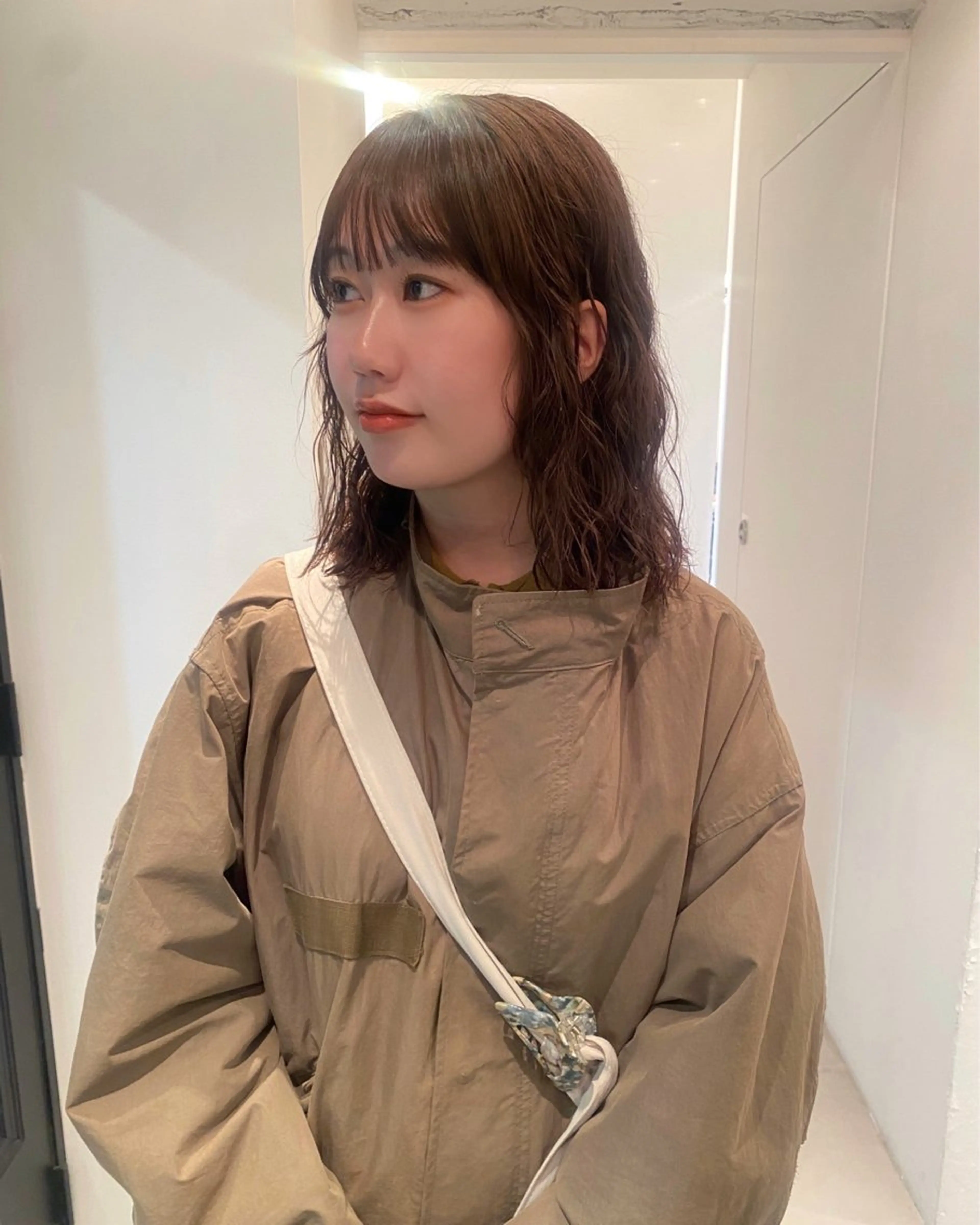 ミディアム パーマ カット パーマ riria/ボブ /透明感カラー🎀のヘアスタイル