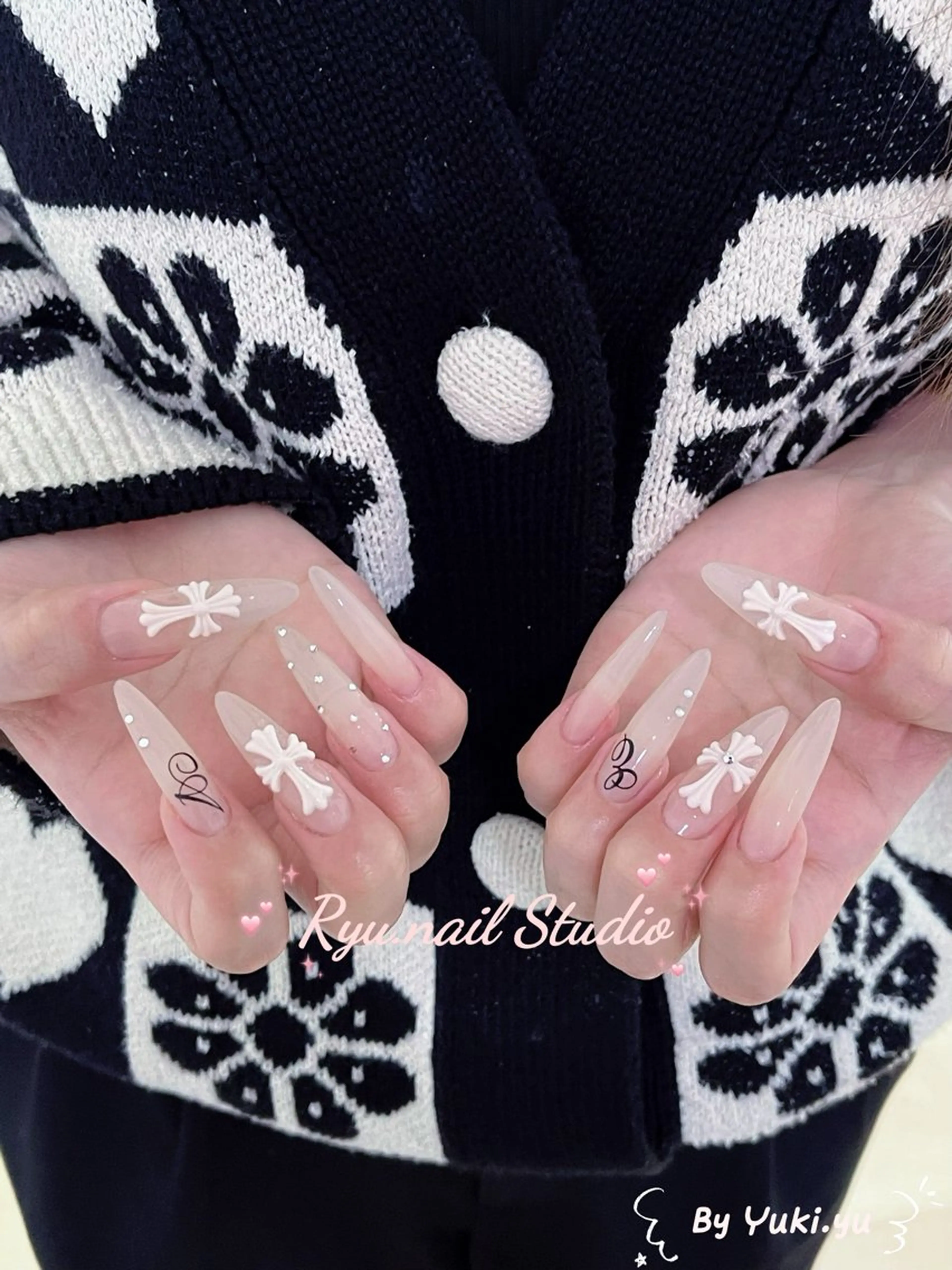 ネイル アートネイル フレンチネイル ジェルネイル グラデーション 韓国ネイル Ryu Nail YukiChanのネイルデザイン