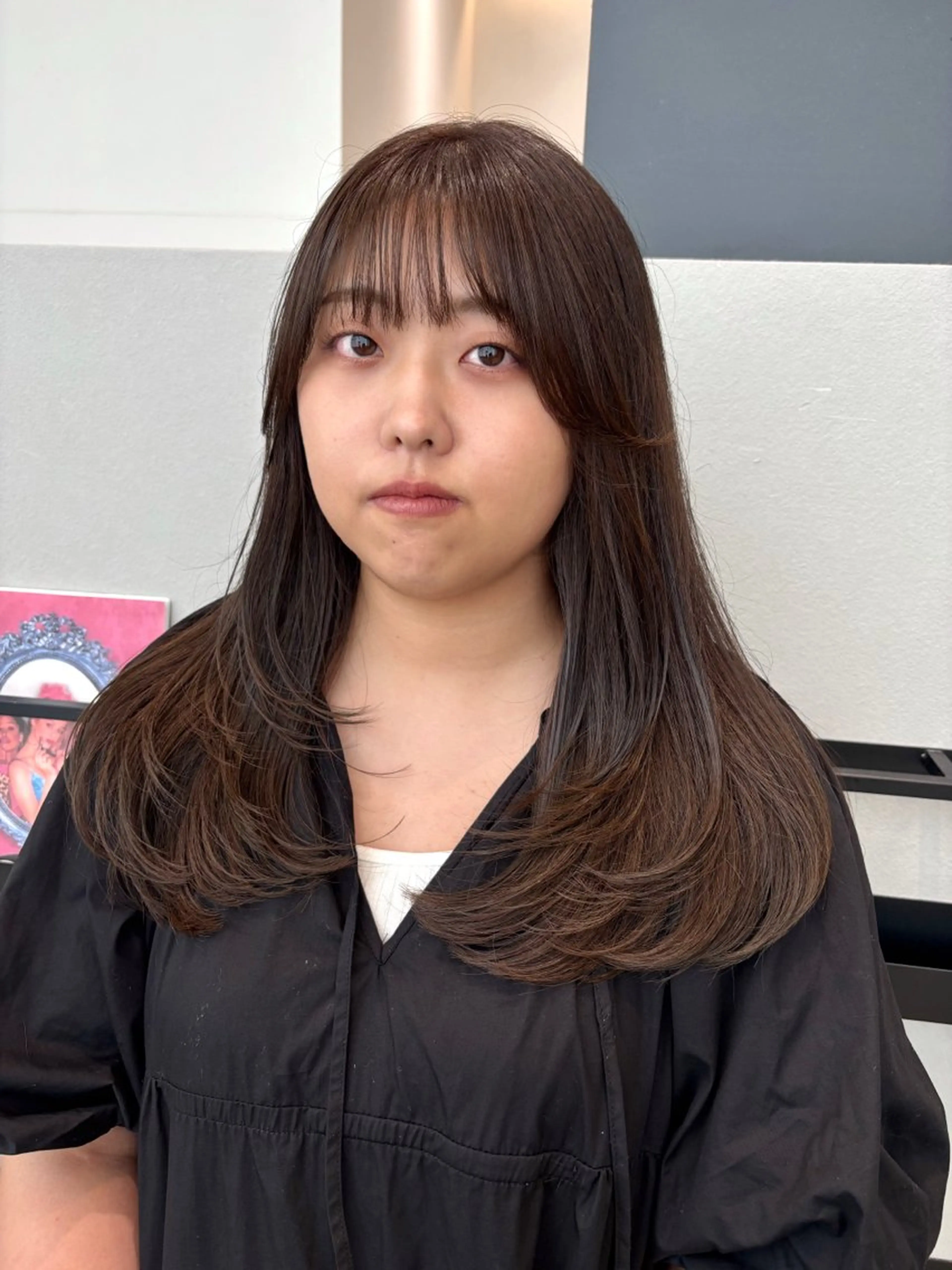 セミロング カラー ブラウンカラー レイヤーカット カット ヘアカラー 透明感カラー/ レイヤーkotonoのヘアスタイル