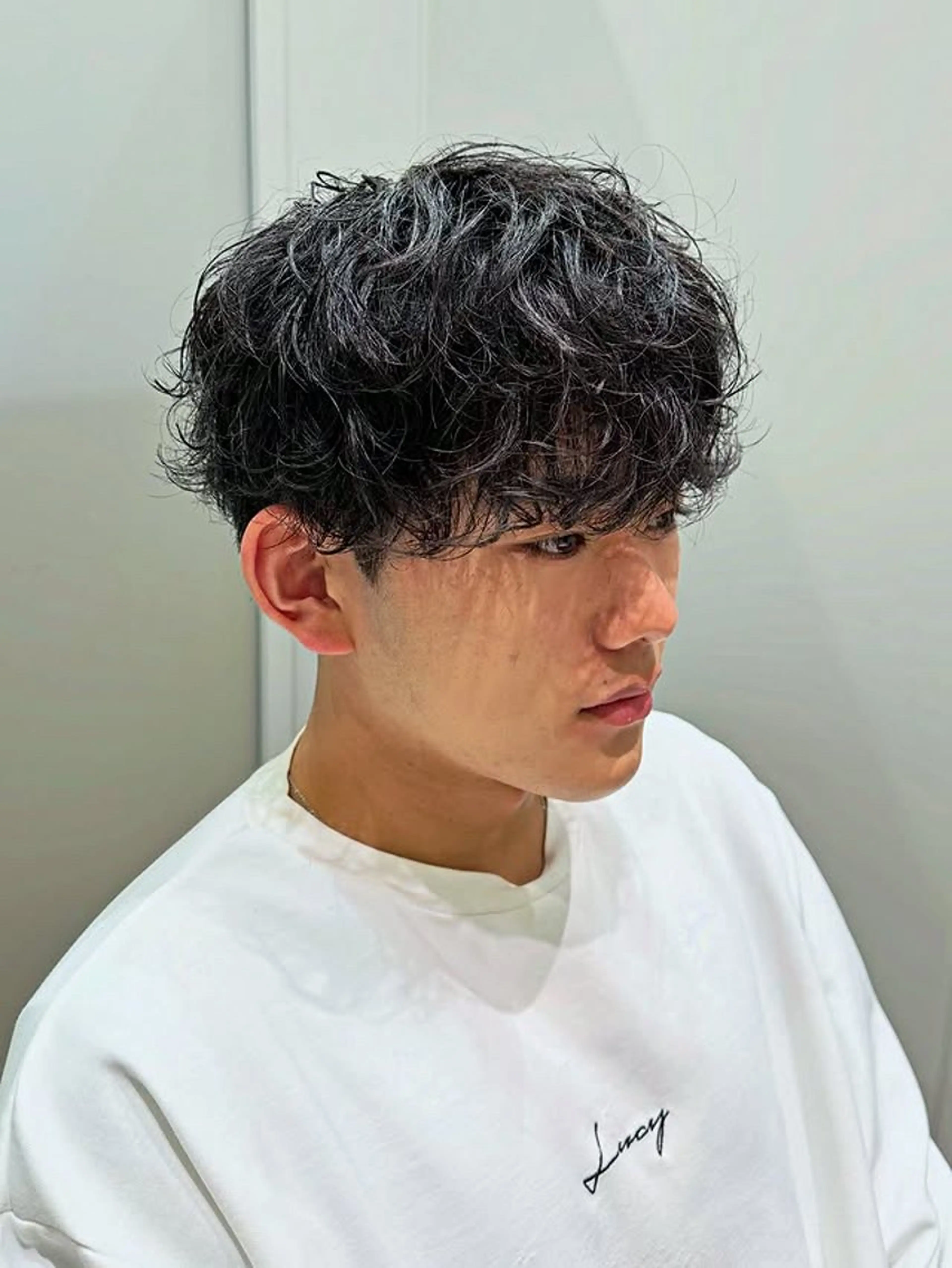 パーマ メンズ マッシュ メンズパーマ カット パーマ 🟦横浜駅メンズパー マ｜小上馬淳司🟦のヘアスタイル