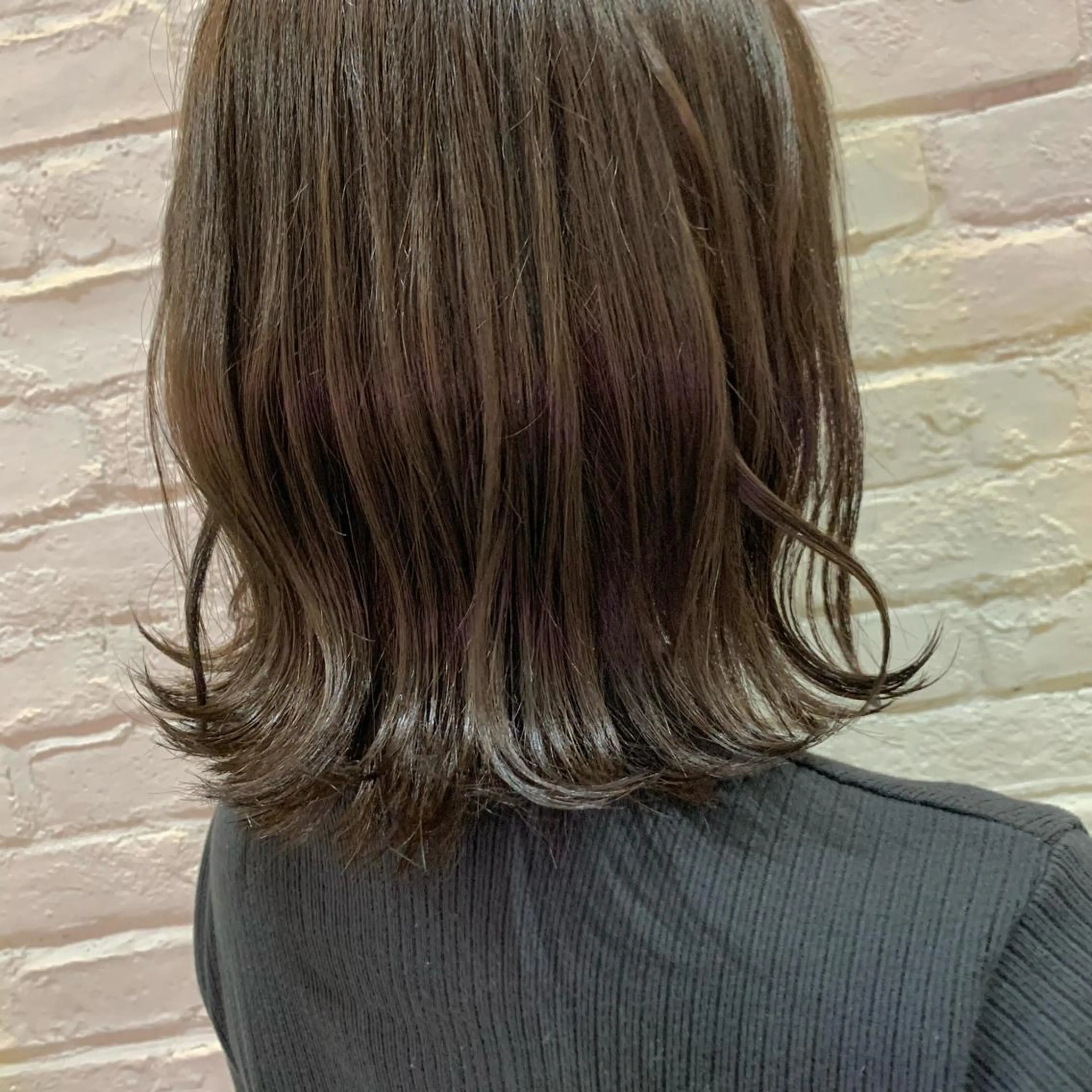 ミディアム カラー 透明感カラー♡はるか 髪質改善ボブレイヤーのヘアスタイル