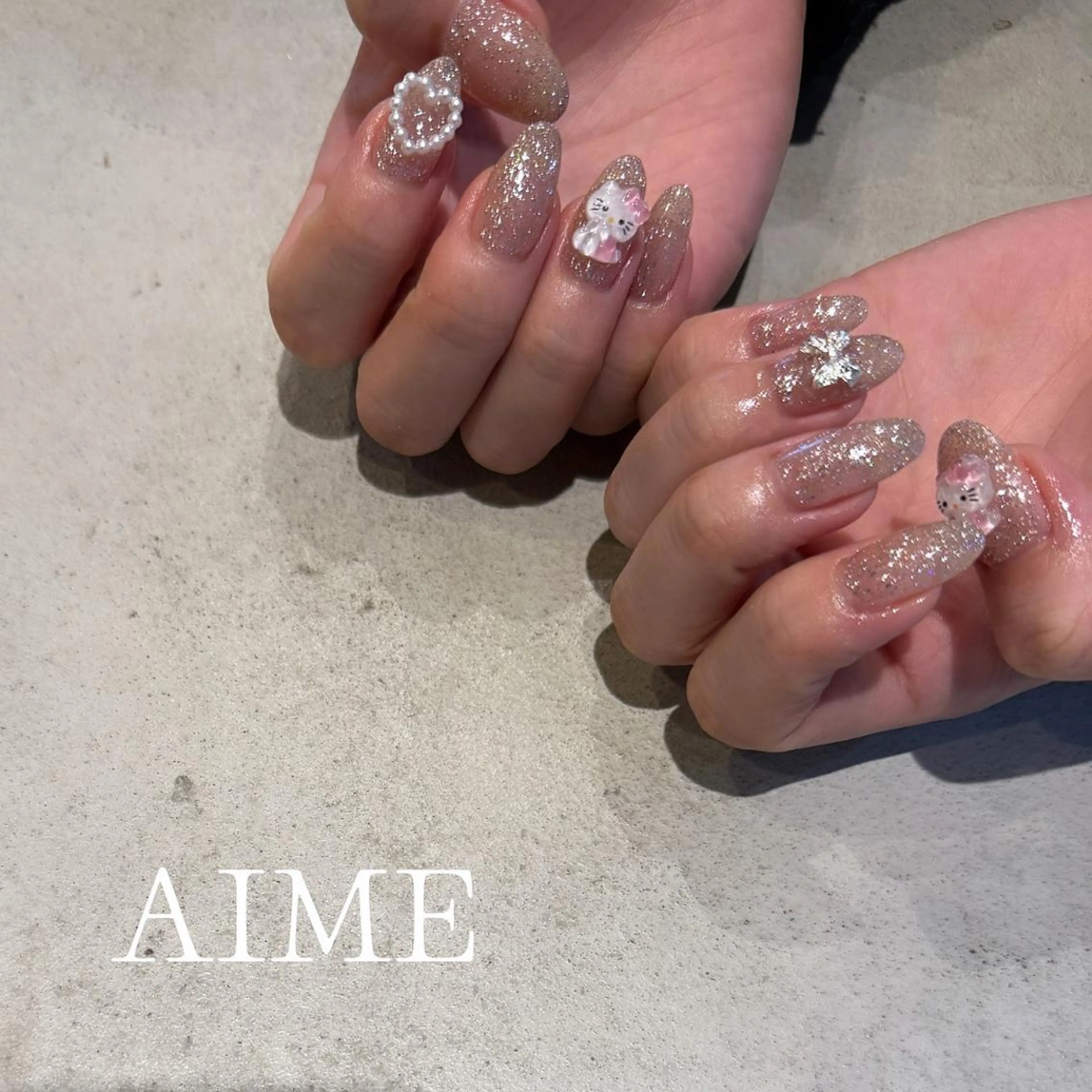 ネイル アートネイル 持ち込み ハンドネイル AIME （momo）のネイルデザイン