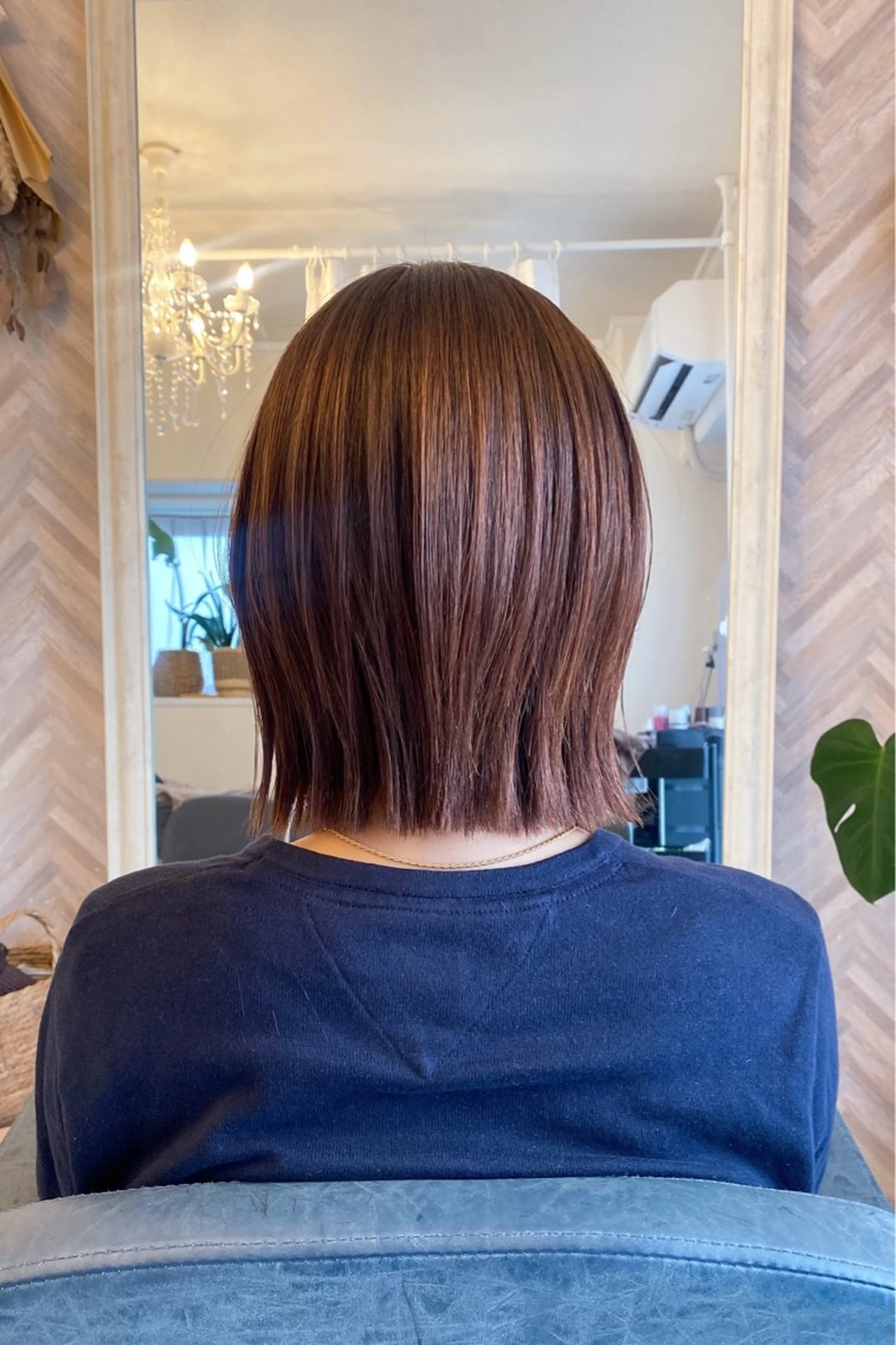 ミディアム ボブレイヤー ボブ レイヤーカット 戸川 浩子のヘアスタイル