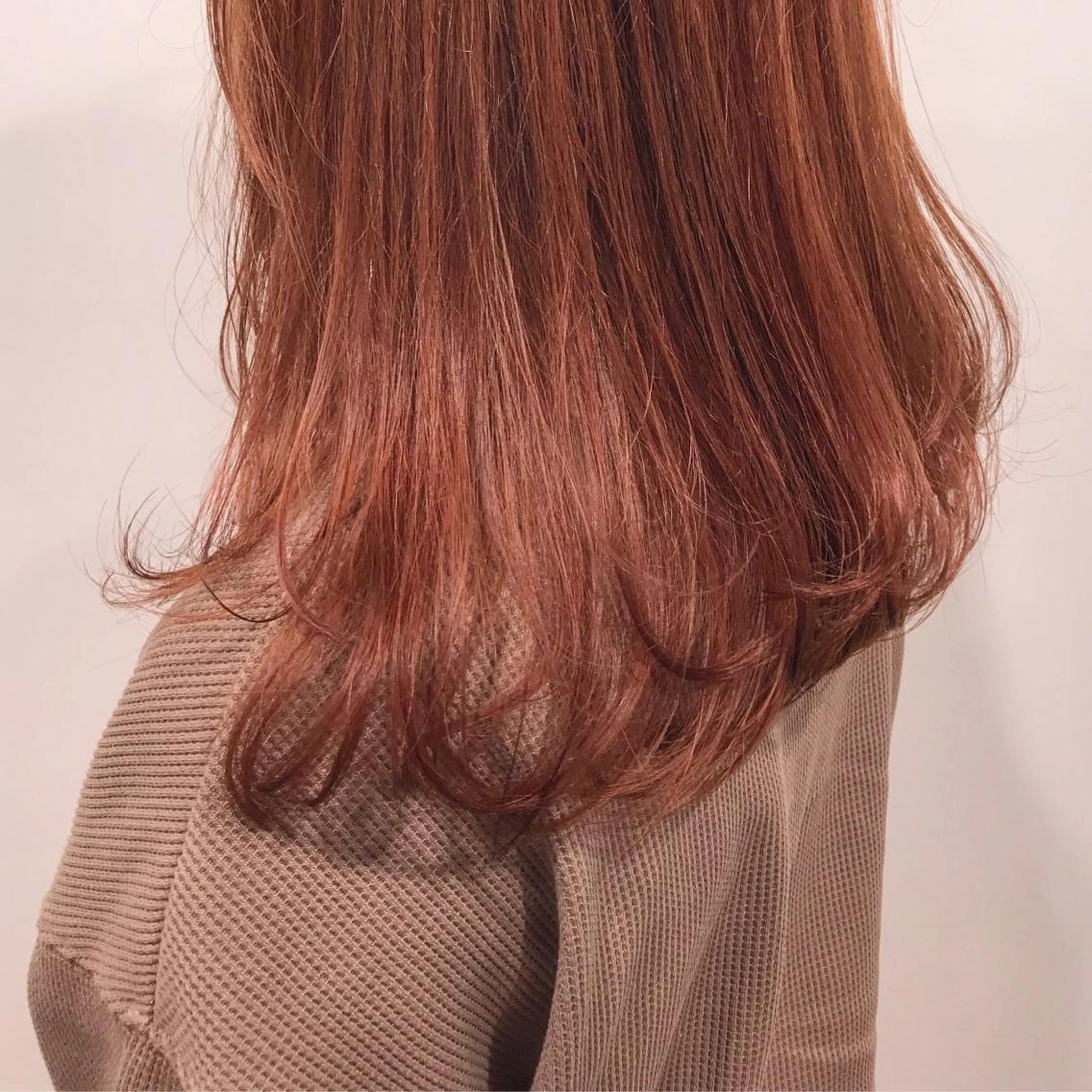 ミディアム カラー ベージュカラー オレンジ オレンジベージュ レイヤー/大人ボブ 渡邉【日吉美容室】のヘアスタイル