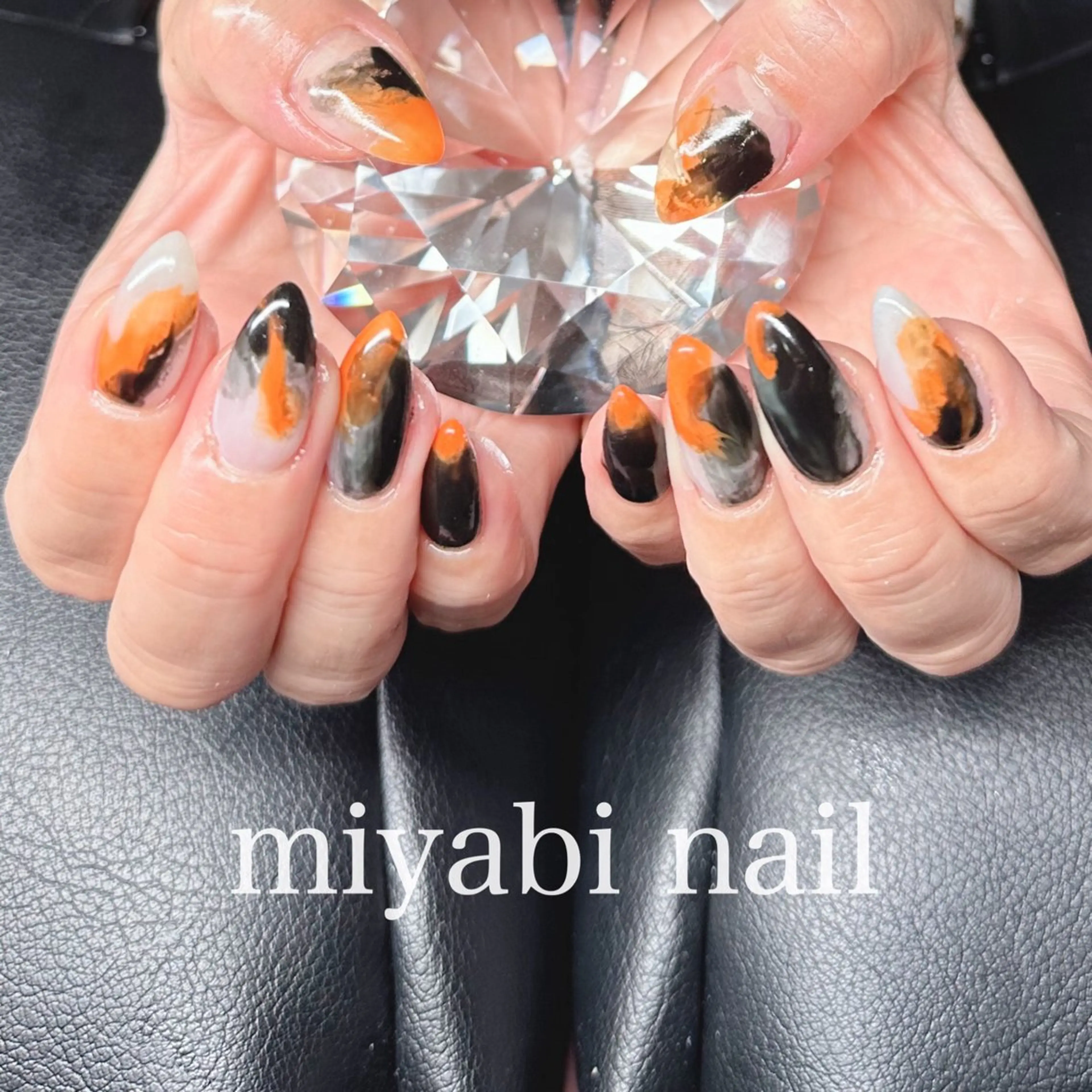 ネイル ジェルネイル 持ち込み ニュアンスネイル ハンドネイル miyabi nail 桂川駅近くのネイルデザイン