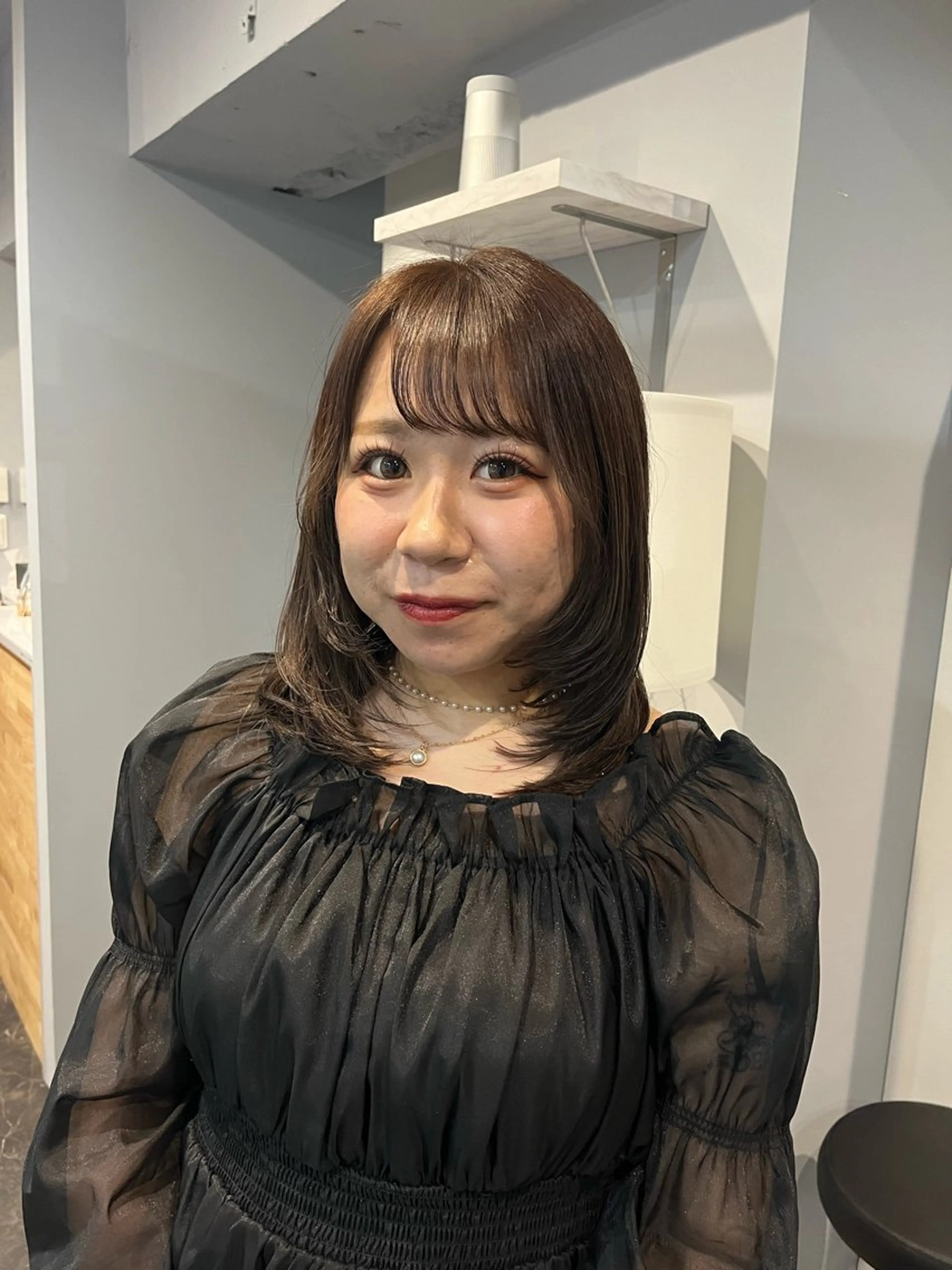 ミディアム ミディアムレイヤー レイヤーカット 髪質改善/韓国ヘア/ 赤み消し/sahoのヘアスタイル