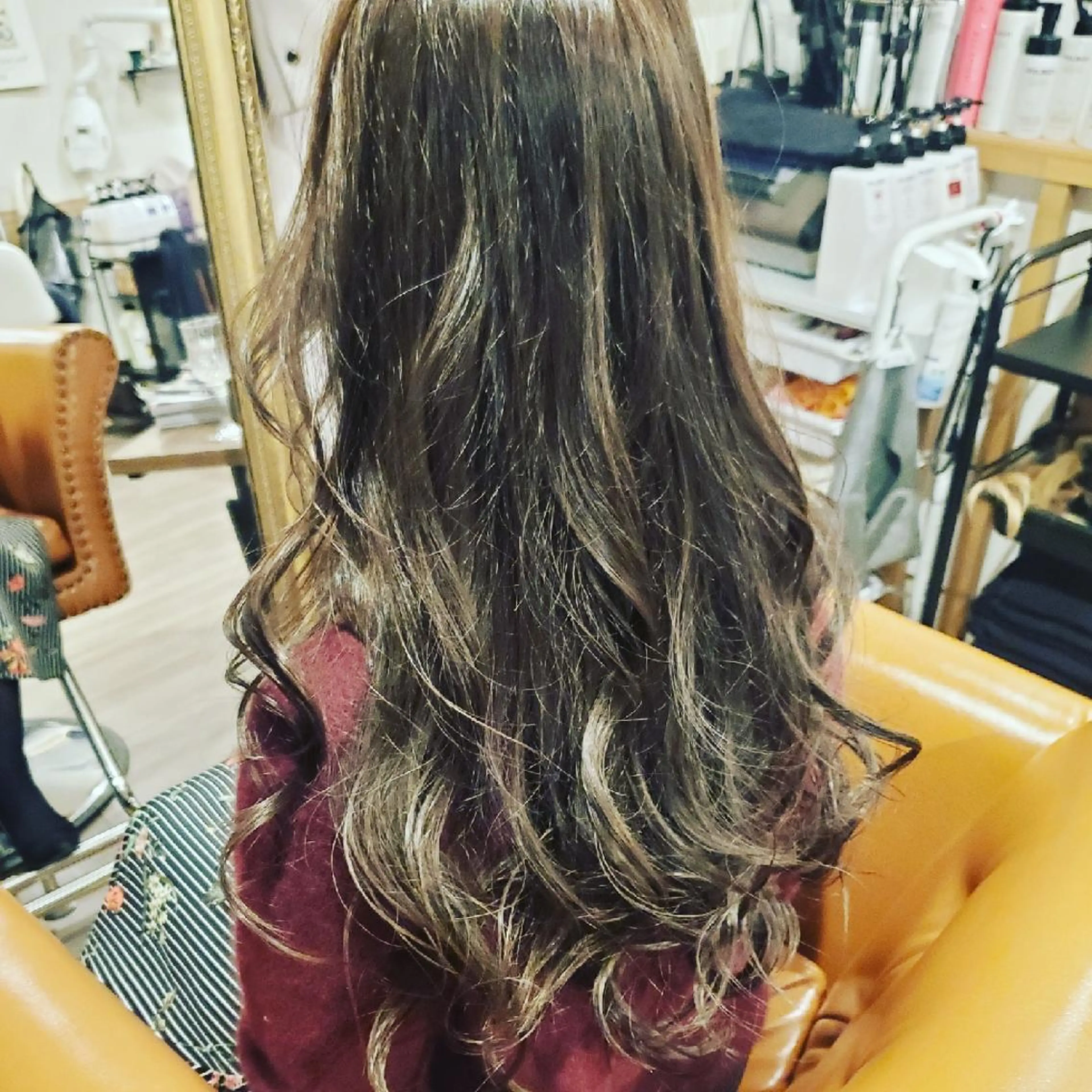 ロング カラー アディクシーカラー ブリーチ イルミナカラー 外国人風カラー トリートメント カット ヘアカラー トリートメント spa hair  ark 富井直美のヘアスタイル