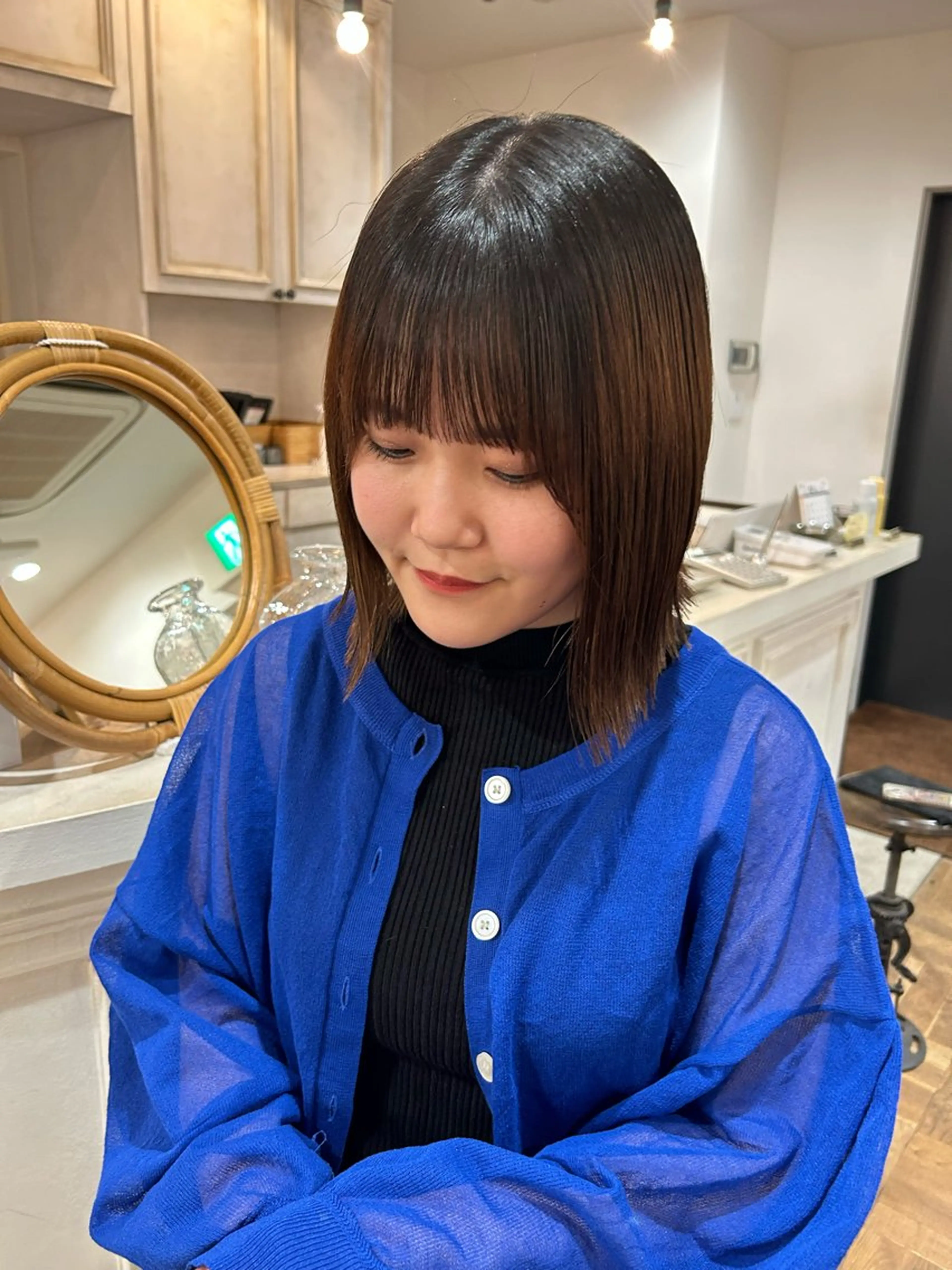 ミディアム ボブ 似合わせヘア/透明感 カラー/ Rioのヘアスタイル