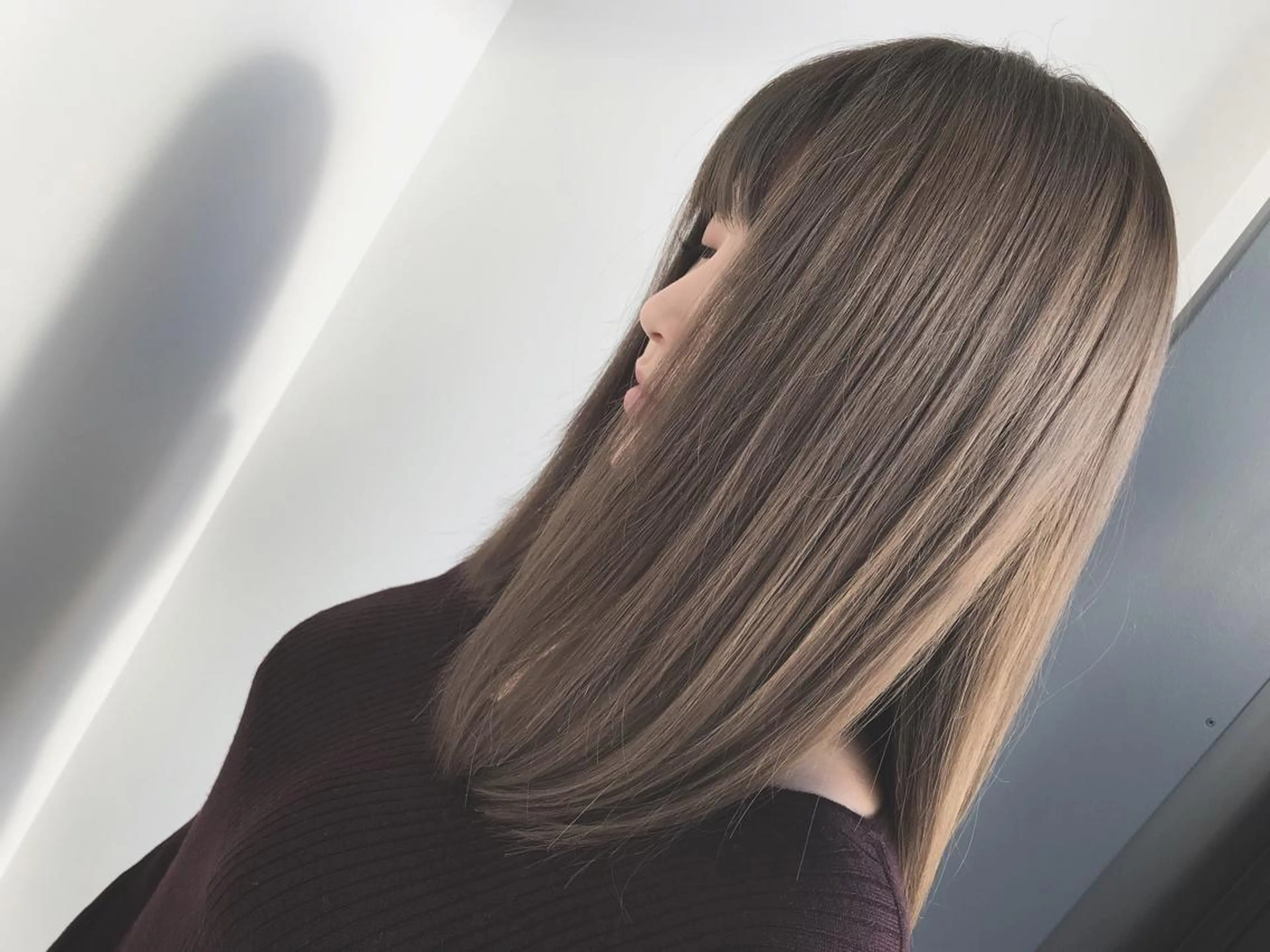 セミロング カット講師 久保匠のヘアスタイル