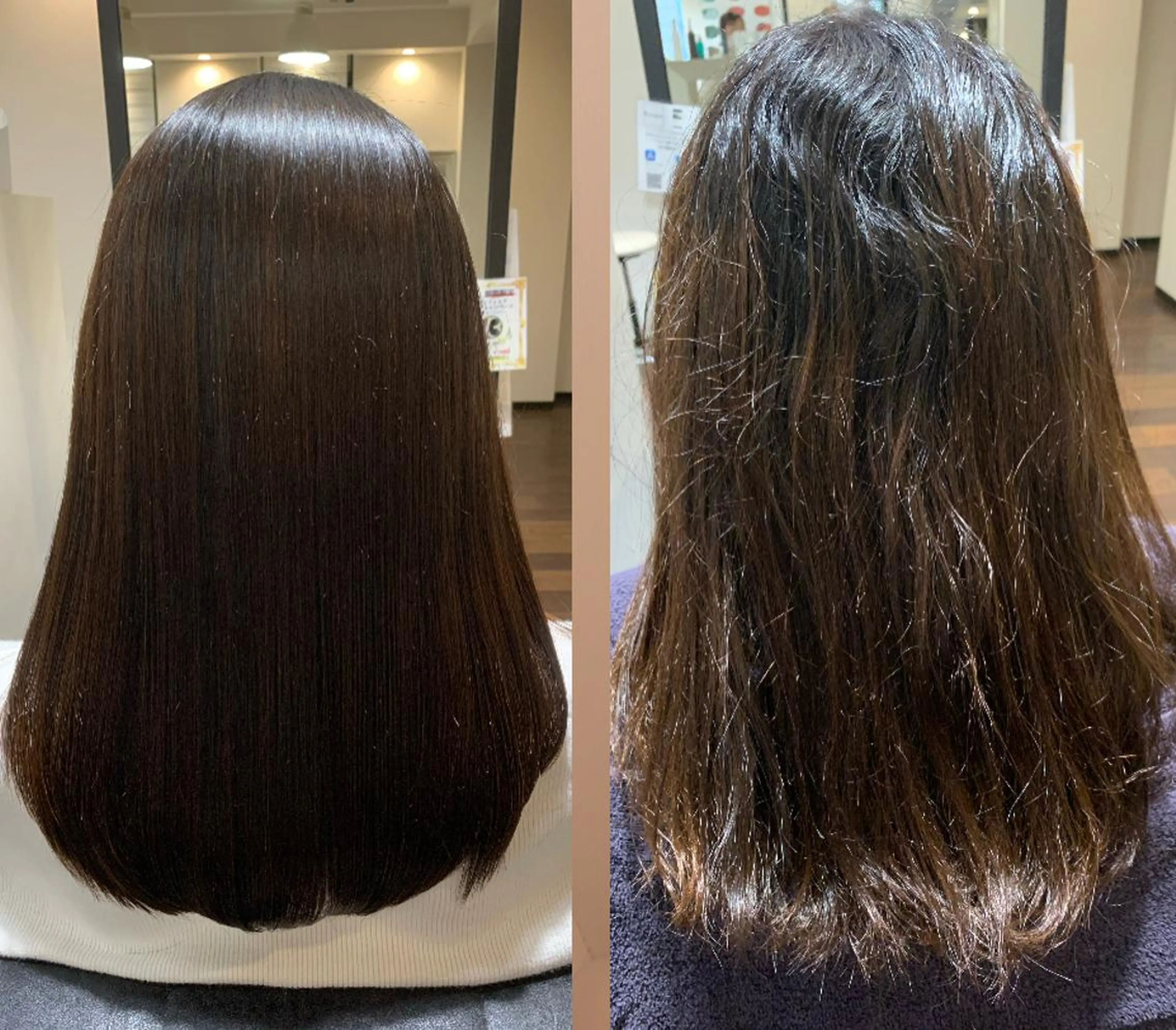 セミロング パーマ 縮毛矯正 縮毛矯正 丸山 寛のヘアスタイル