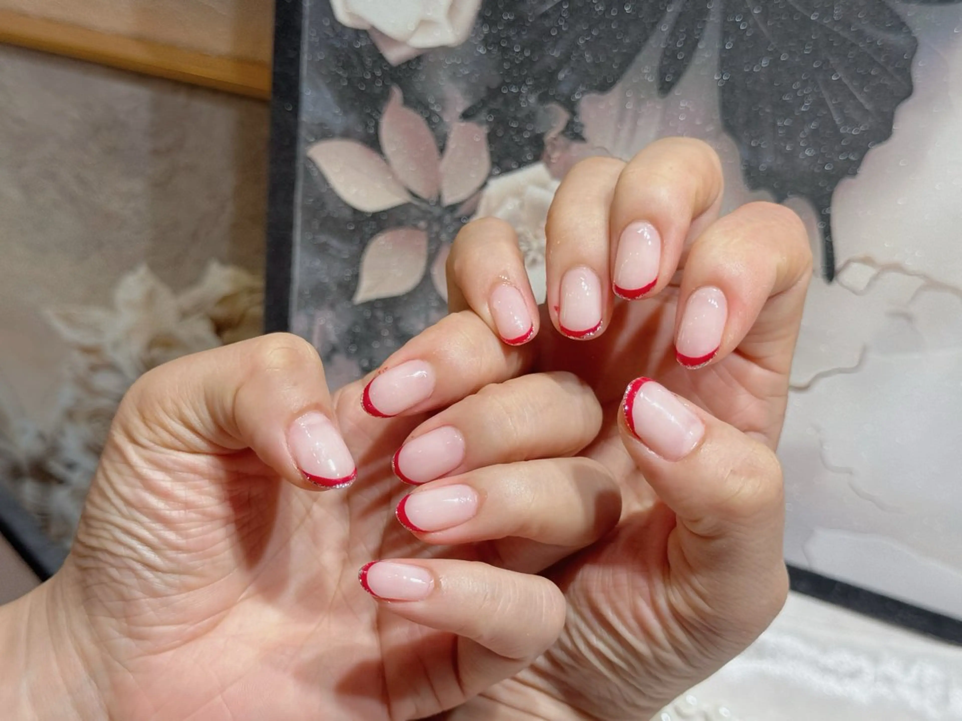 ネイル アートネイル フットネイル ジェルネイル ハート マグネットネイル babarla Nailのネイルデザイン