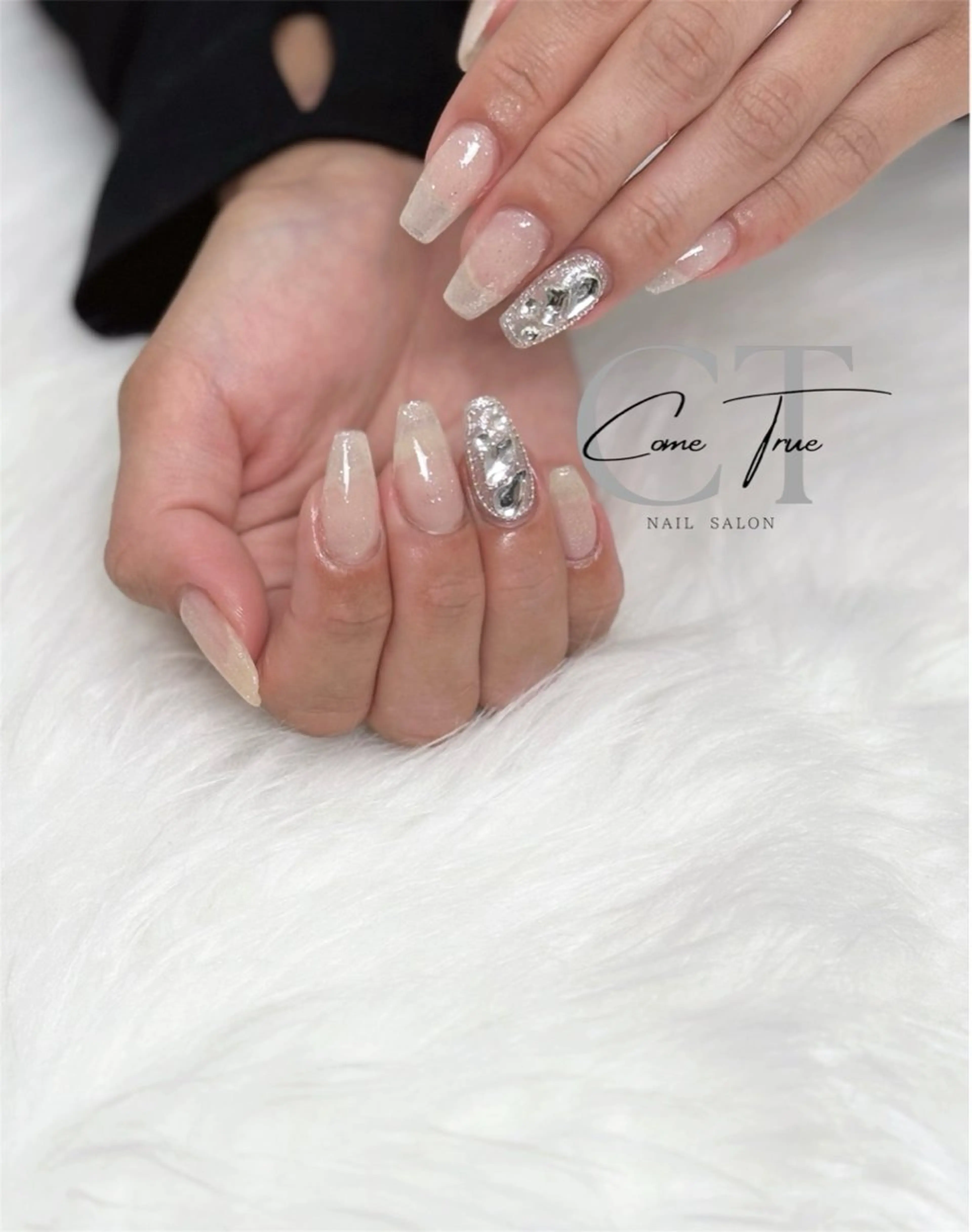 ネイル 長さ出し ワンカラーネイル nail salon come trueのネイルデザイン