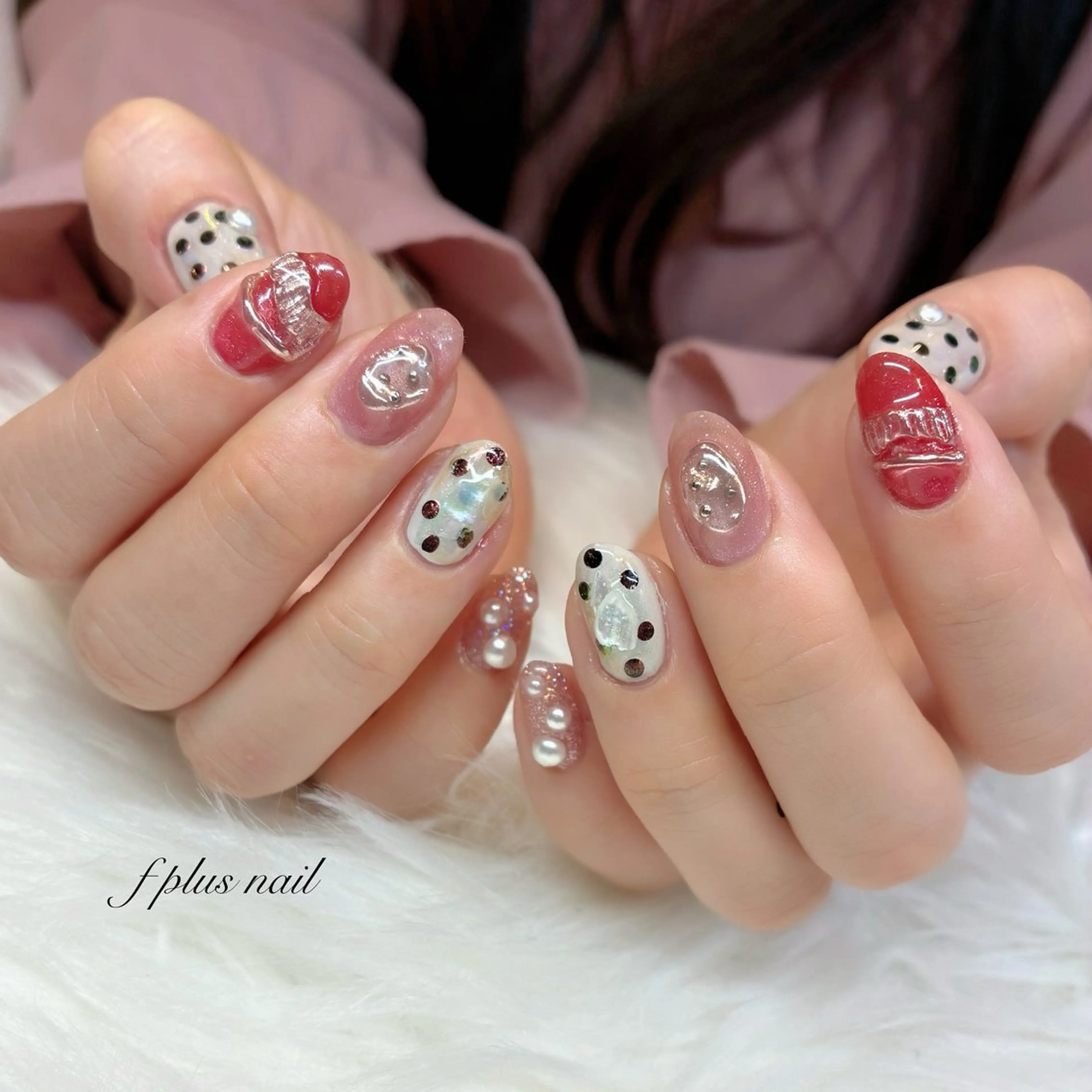 ネイル アートネイル クリアネイル ドット フラッシュネイル マグネットネイル ハンドネイル kanako nail🌷のネイルデザイン