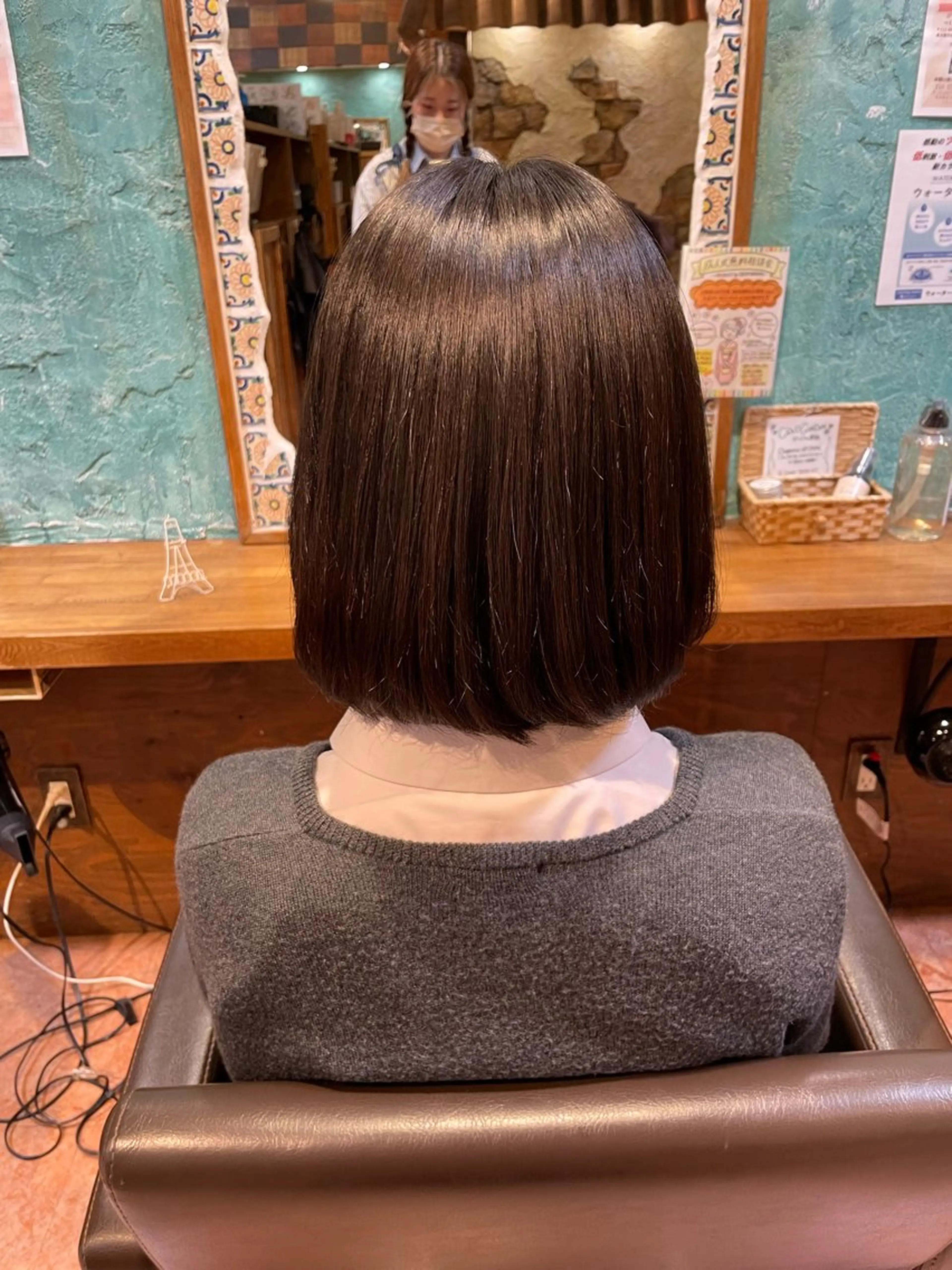 ミディアム パーマ 縮毛矯正 ar北千住 あやみのヘアスタイル