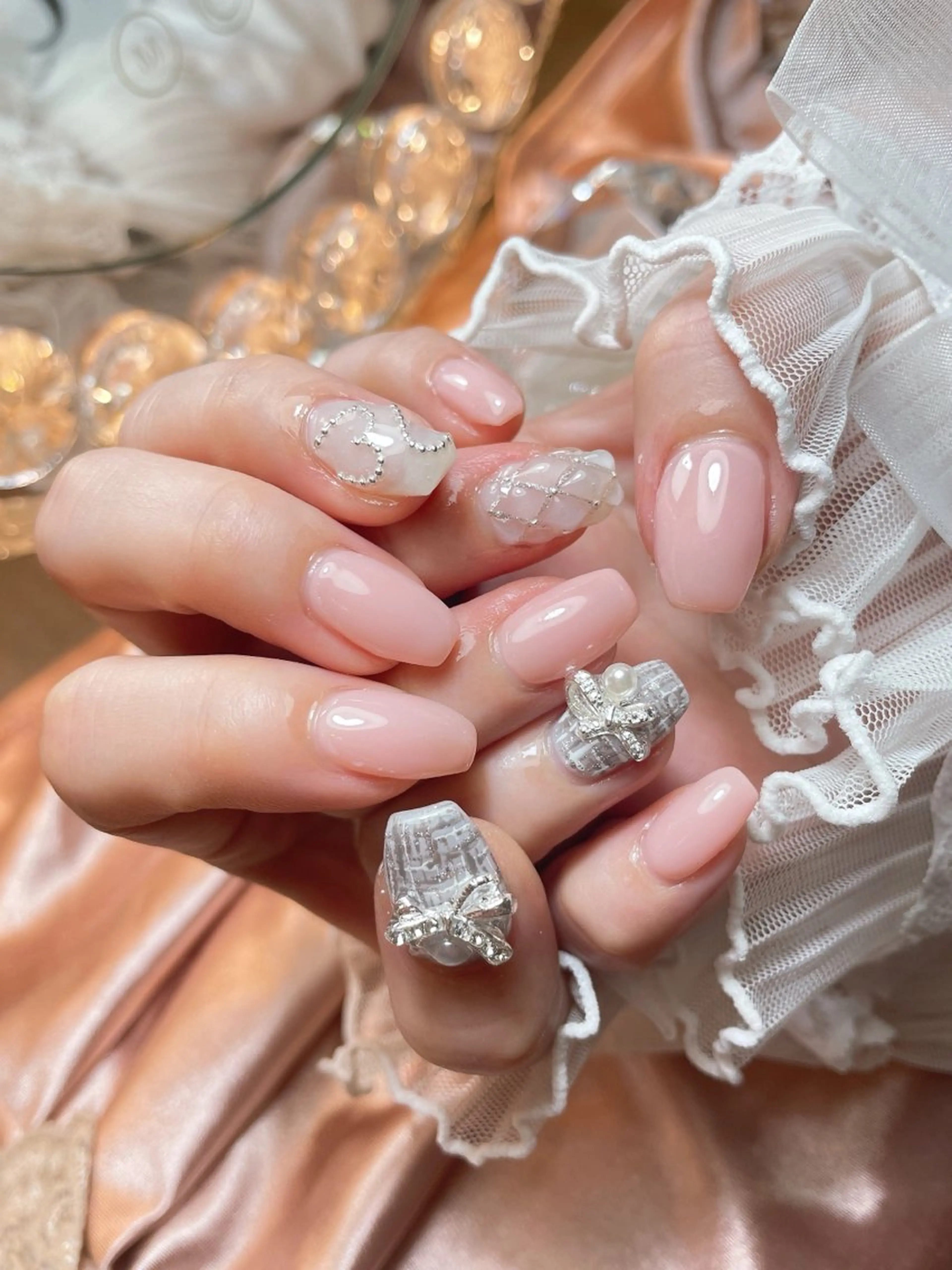 ネイル 23時まで❤︎韓国、 ワンホンネイルのネイルデザイン