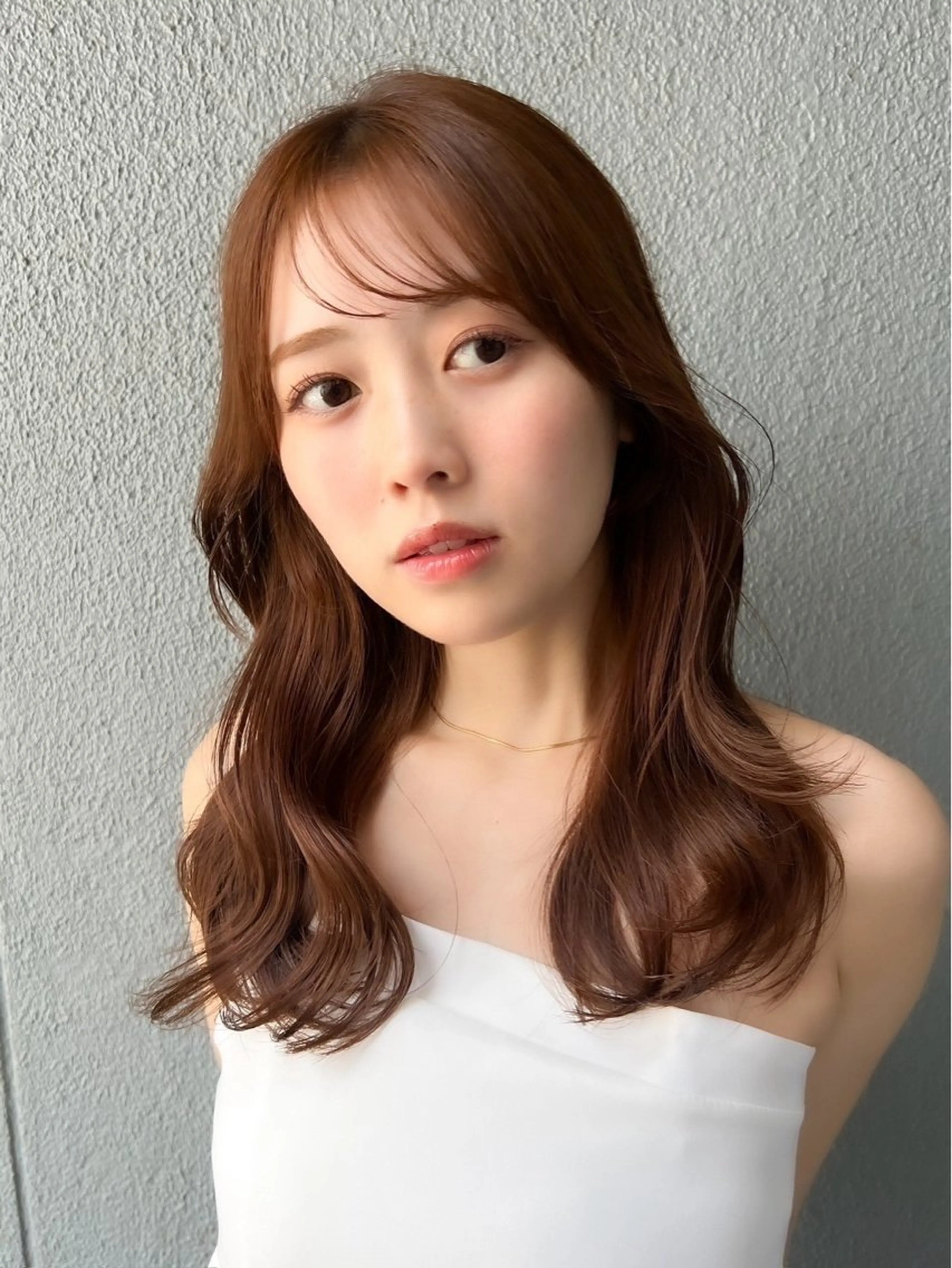 ミディアム カラー ミディアムレイヤー くびれヘア レイヤーカット カット ヘアカラー トリートメント 池袋/レイヤー/ 顔まわり/taigaのヘアスタイル