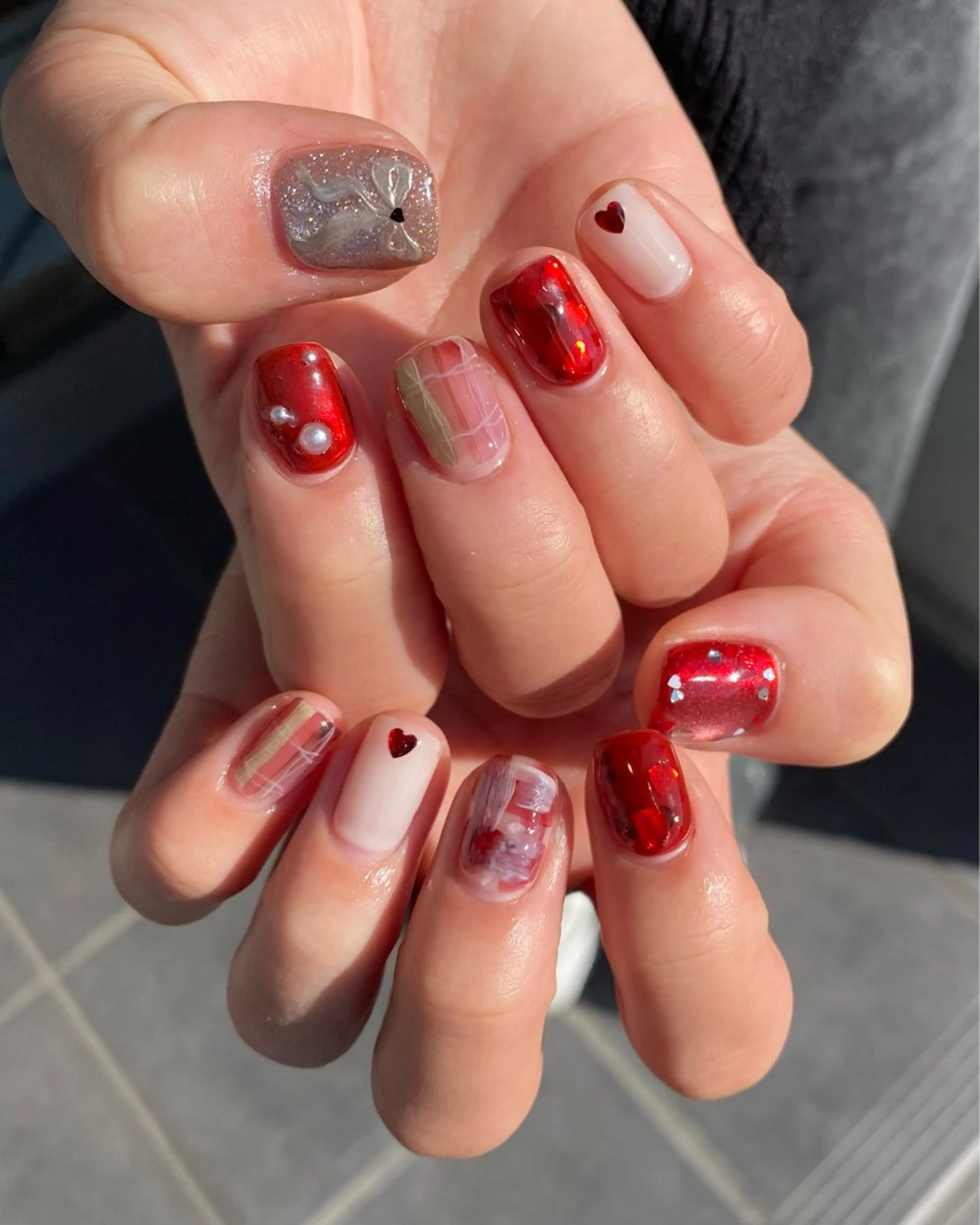 ネイル ジェルネイル マグネットネイル 持ち込み ニュアンスネイル ワンカラーネイル ハンドネイル 草加ニュアンスネイル 🌚hersのネイルデザイン