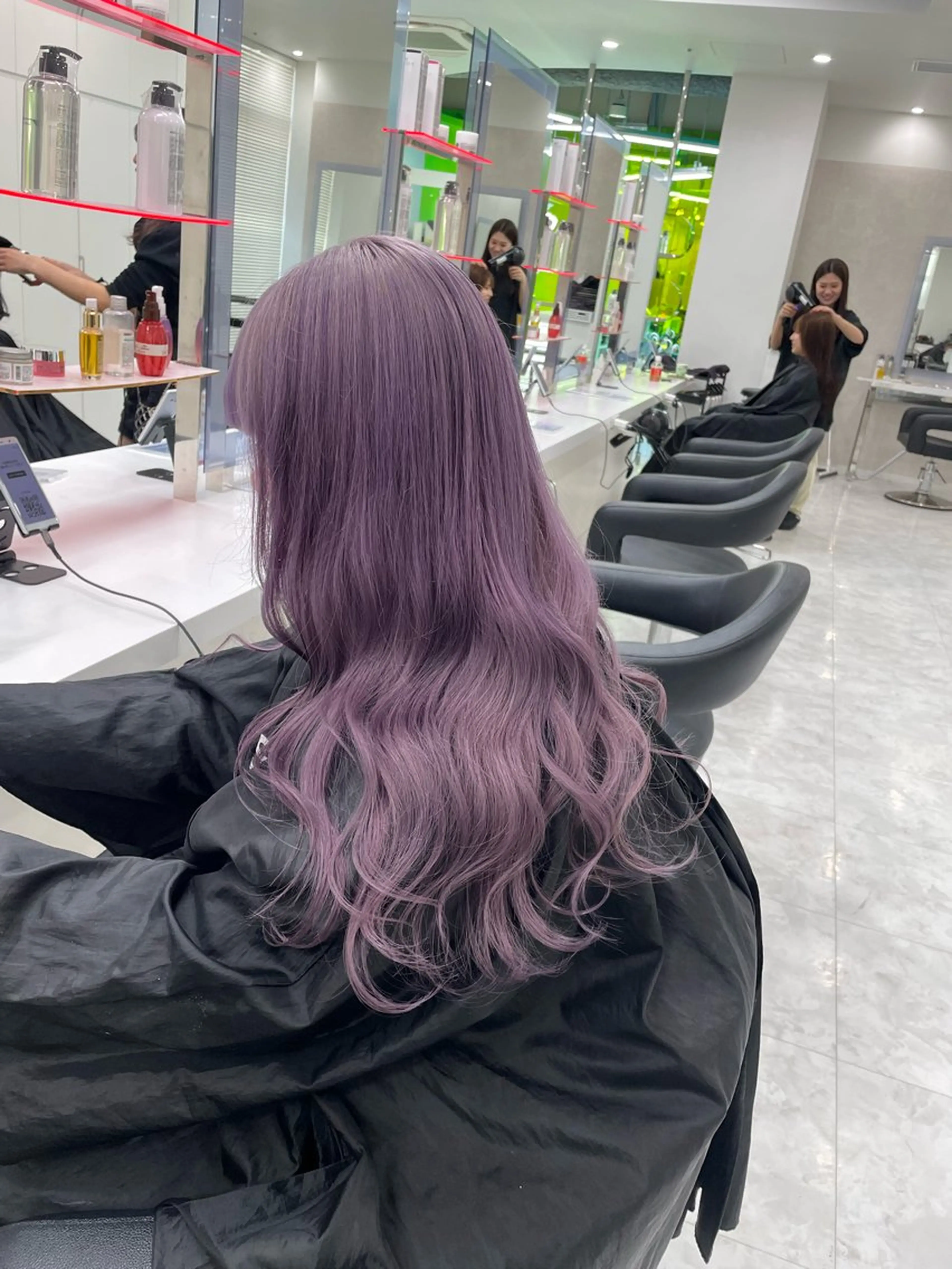 ロング カラー ヘアアレンジ 🎀RIN🎀 就活🩶暗髪カラーのヘアスタイル