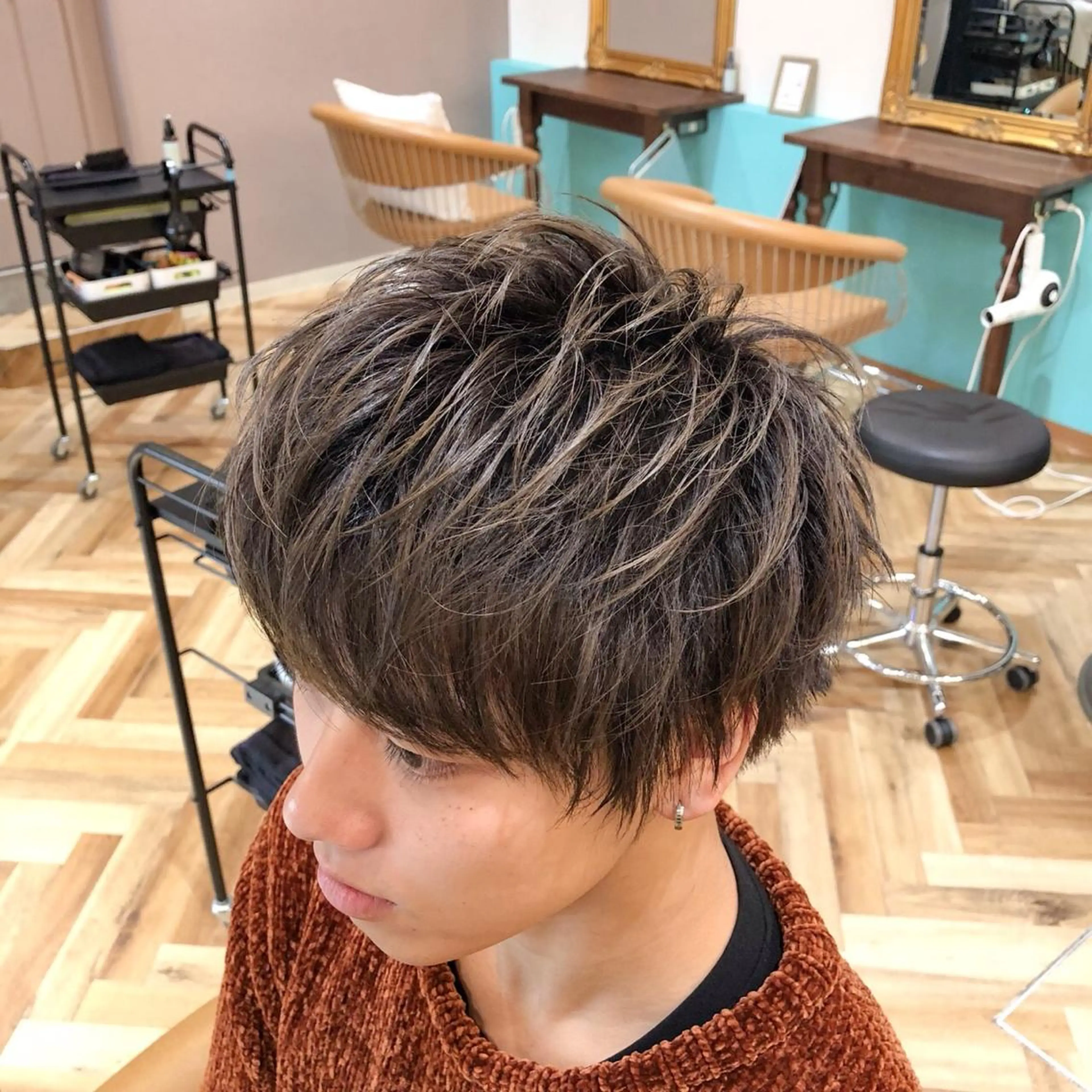 ショート カラー メンズ 【代表】 高瀬慎也/縮毛矯正のヘアスタイル