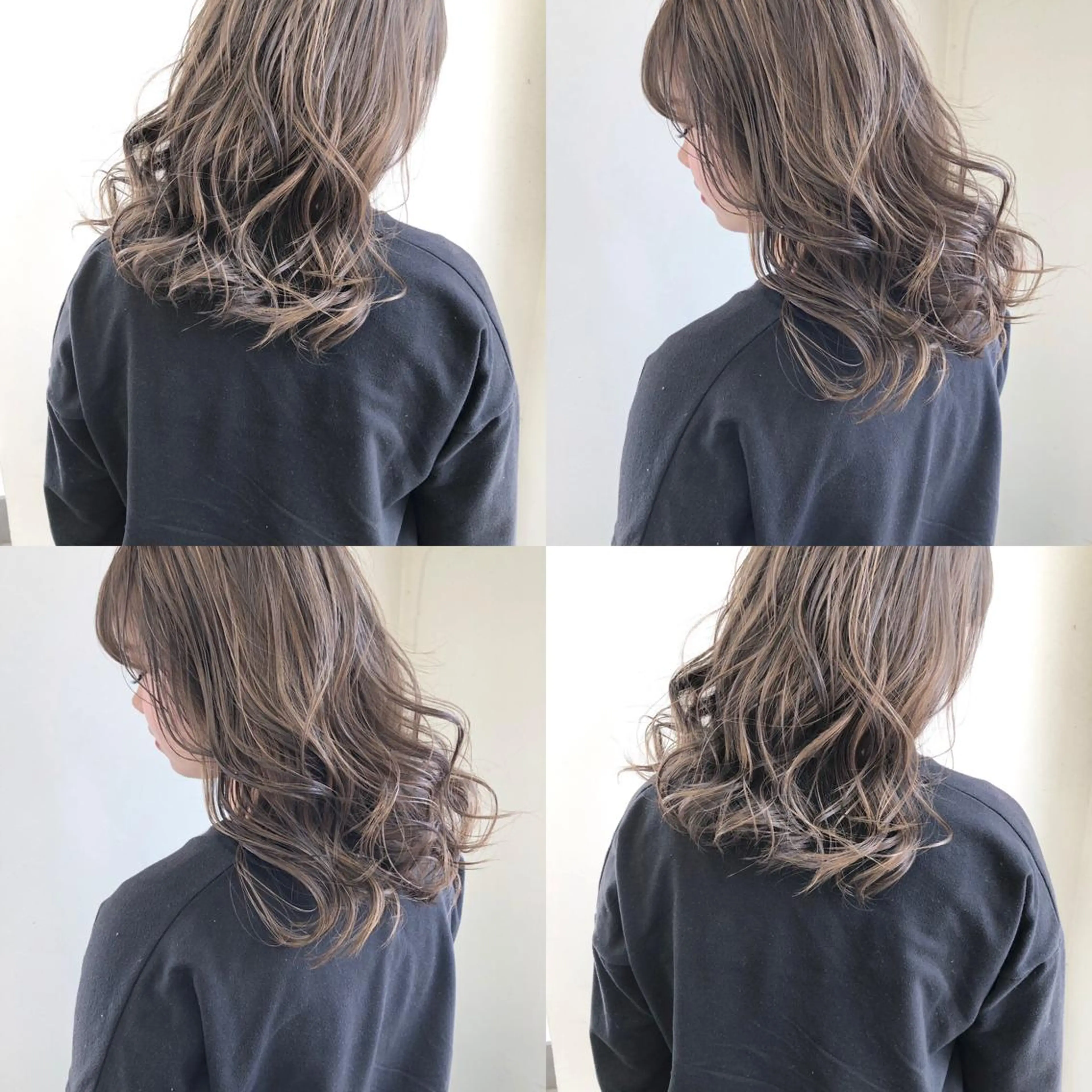 ロング アッシュ ハイライト ヘアカラー トリートメント 小澤大輔 YOLO hairのヘアスタイル