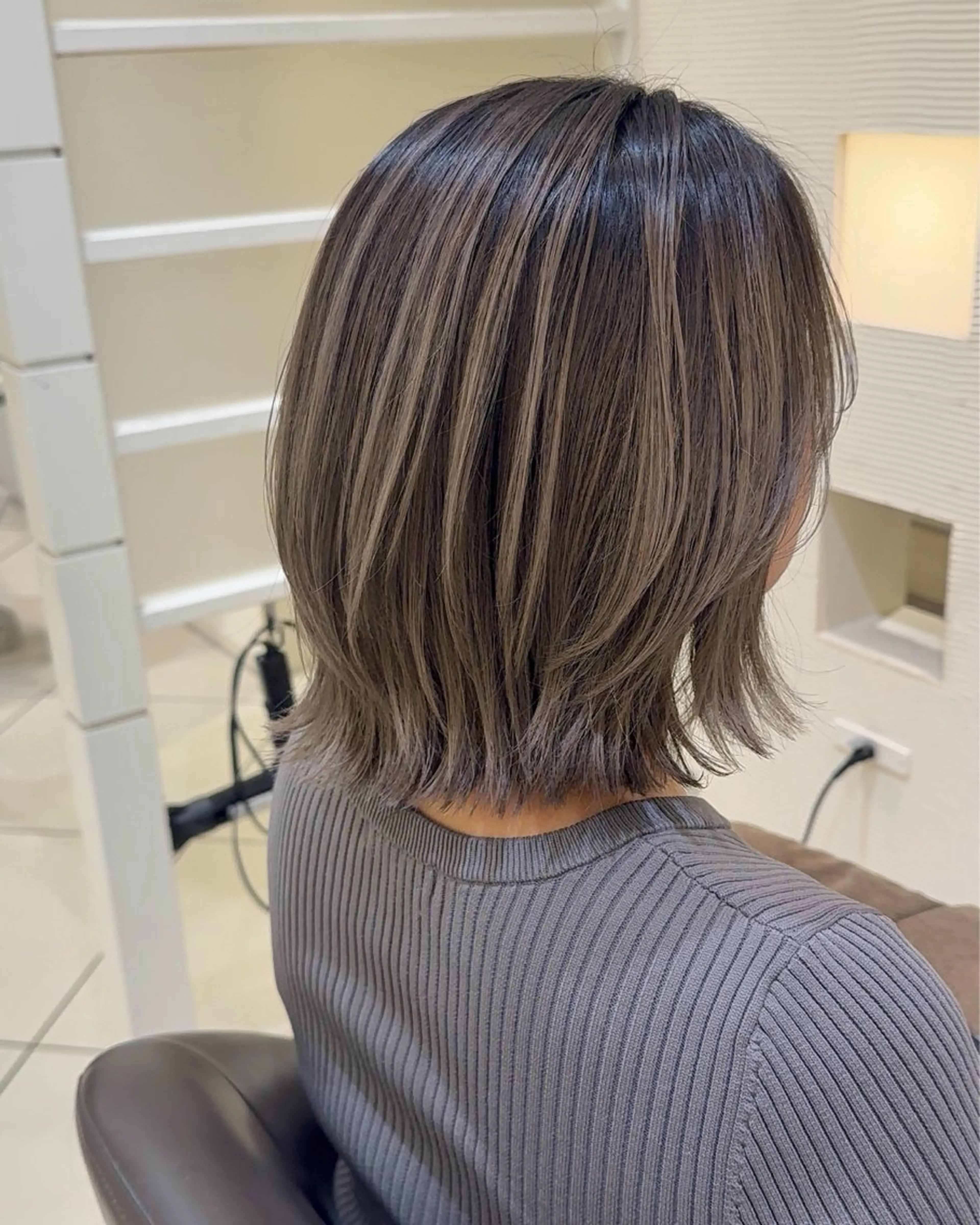 ミディアム カラー ボブ/ 似合わせ🥀原ちひろのヘアスタイル