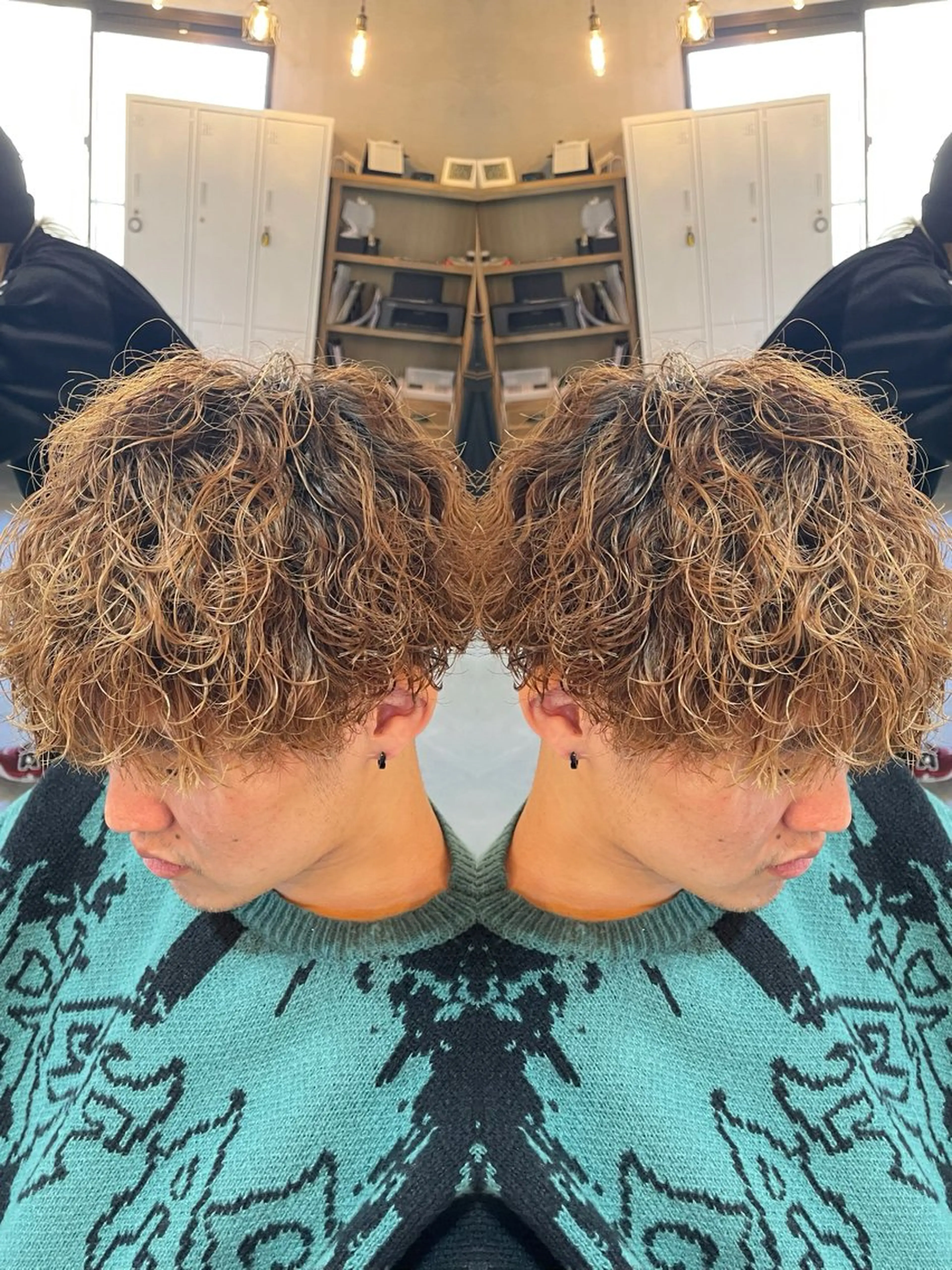 ショート パーマ メンズ シャドウパーマ/縦落 ちパーマ 大久保拓実のヘアスタイル