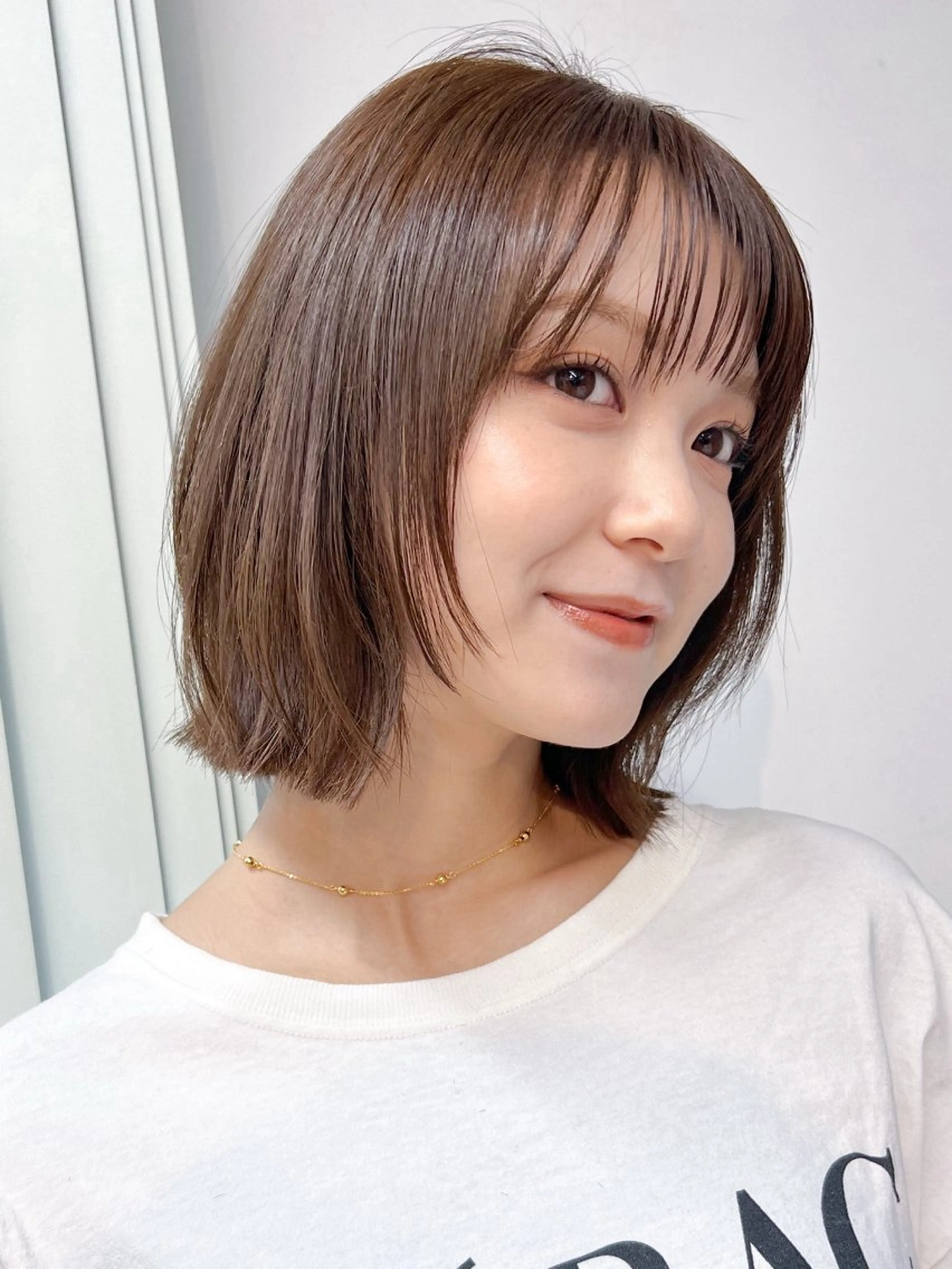 ミディアム ボブレイヤー ボブ レイヤーカット カット ヘアカラー ボブ/ミディアム 親しみやすさ/さくらのヘアスタイル