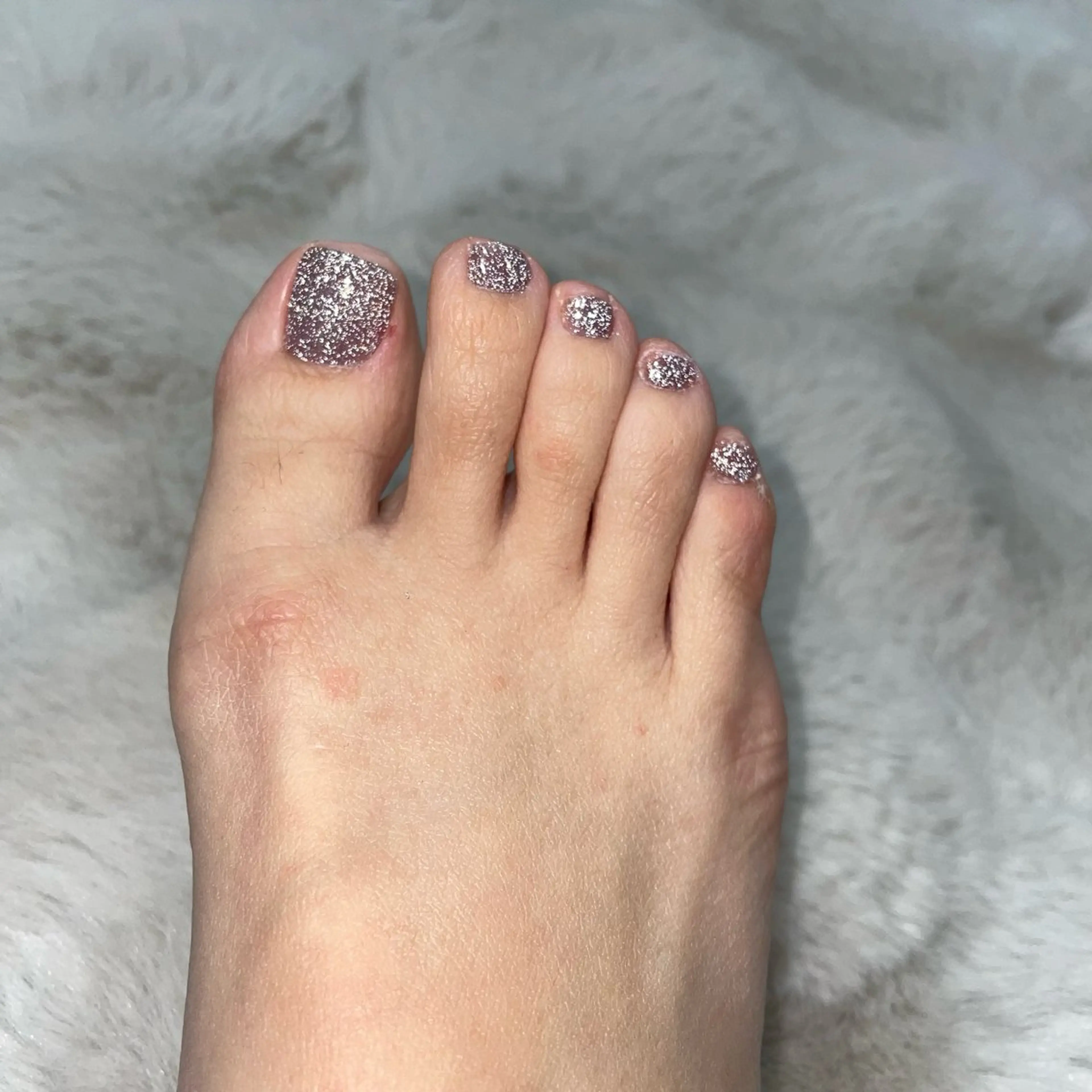 ネイル フラッシュネイル パープル フットネイル ミズノ マユのネイルデザイン