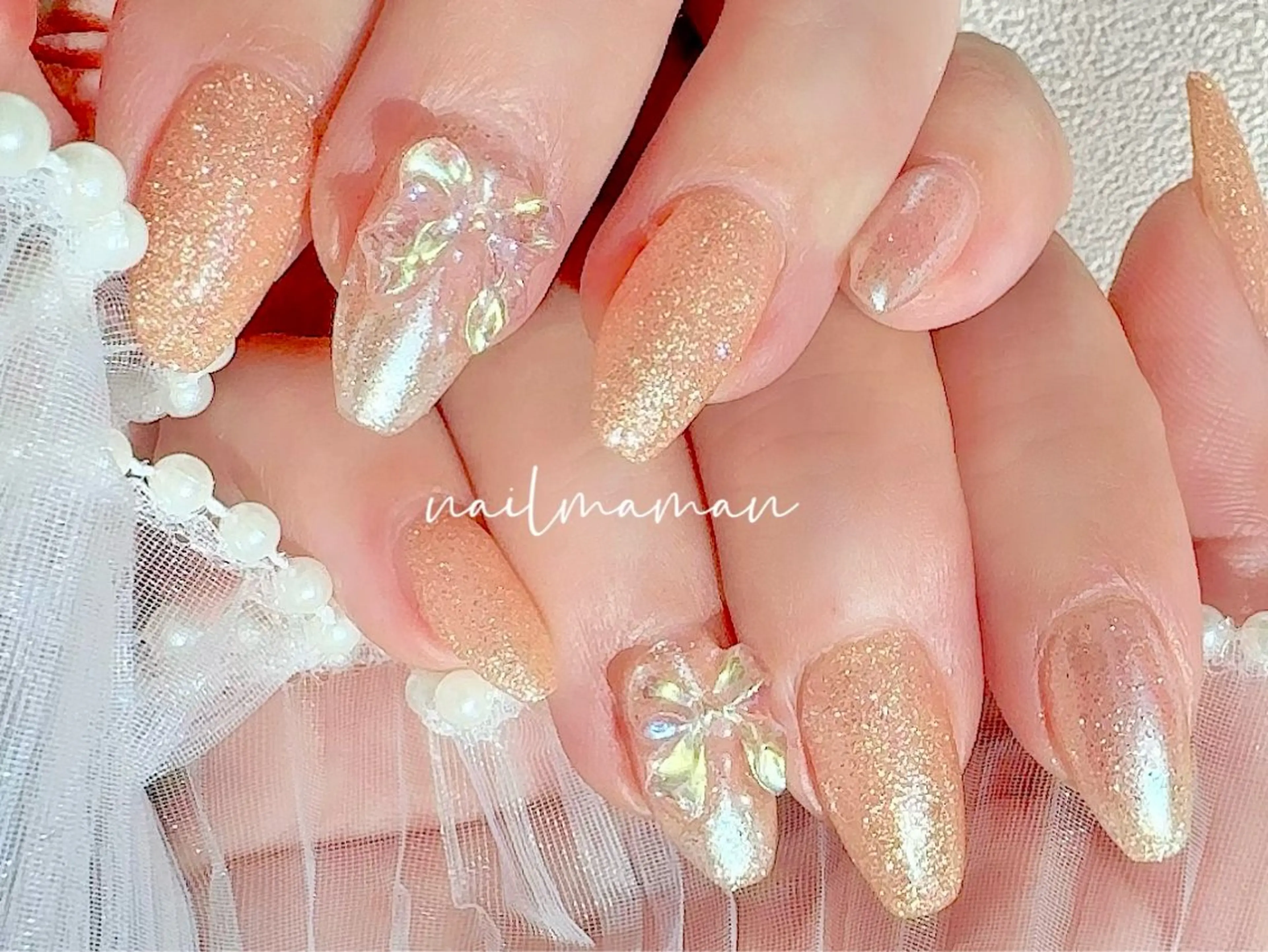 ネイル フラッシュネイル マグネットネイル ミラーネイル 持ち込み nailmaman ネイルママンのネイルデザイン