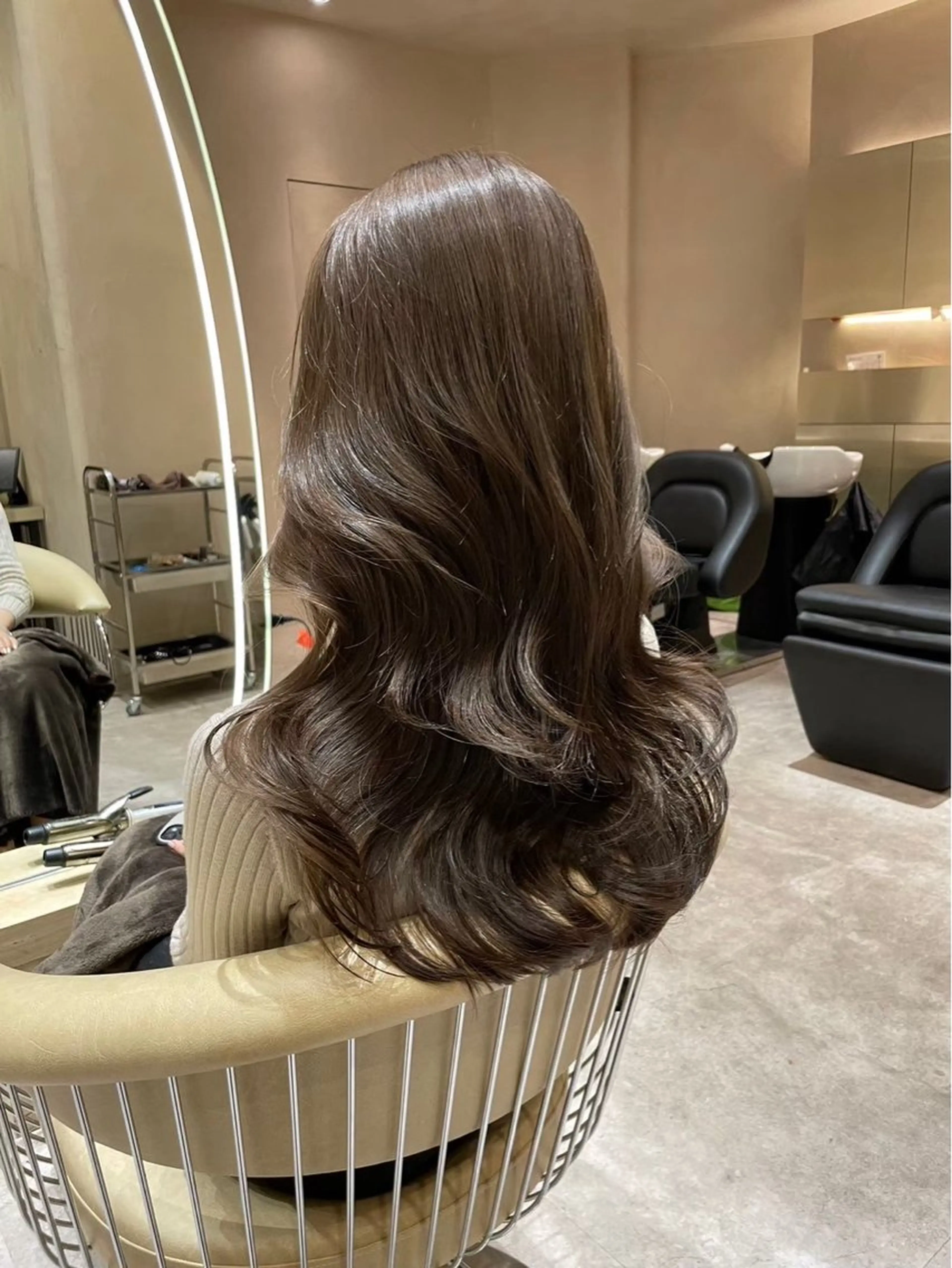 ロング 髪質改善 トリートメント カット ヘアカラー 顔周りカット/ 透明感カラー/ユナのヘアスタイル