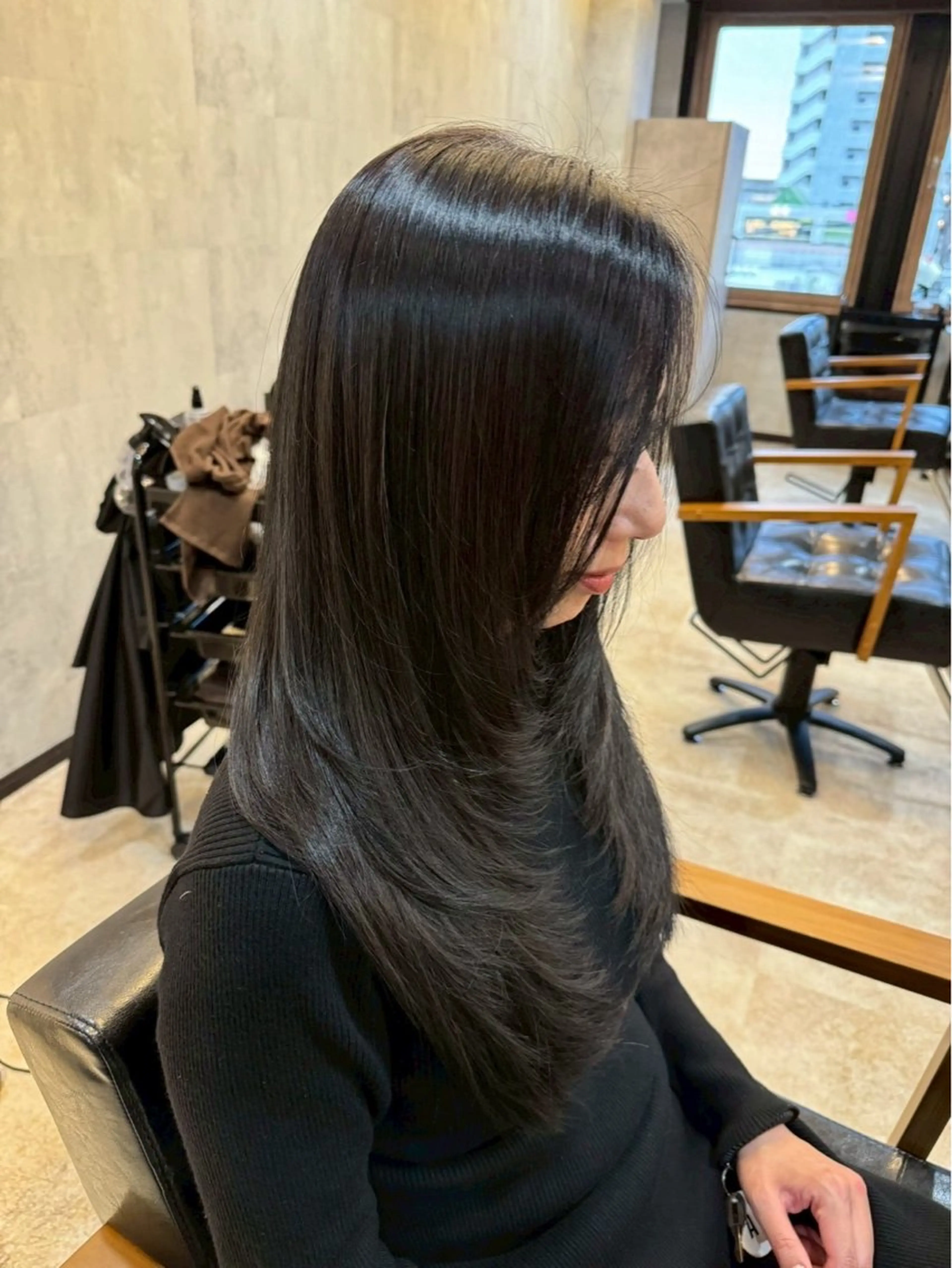 ロング カラー 縮毛矯正 SoL【橋本】 ソルのヘアスタイル