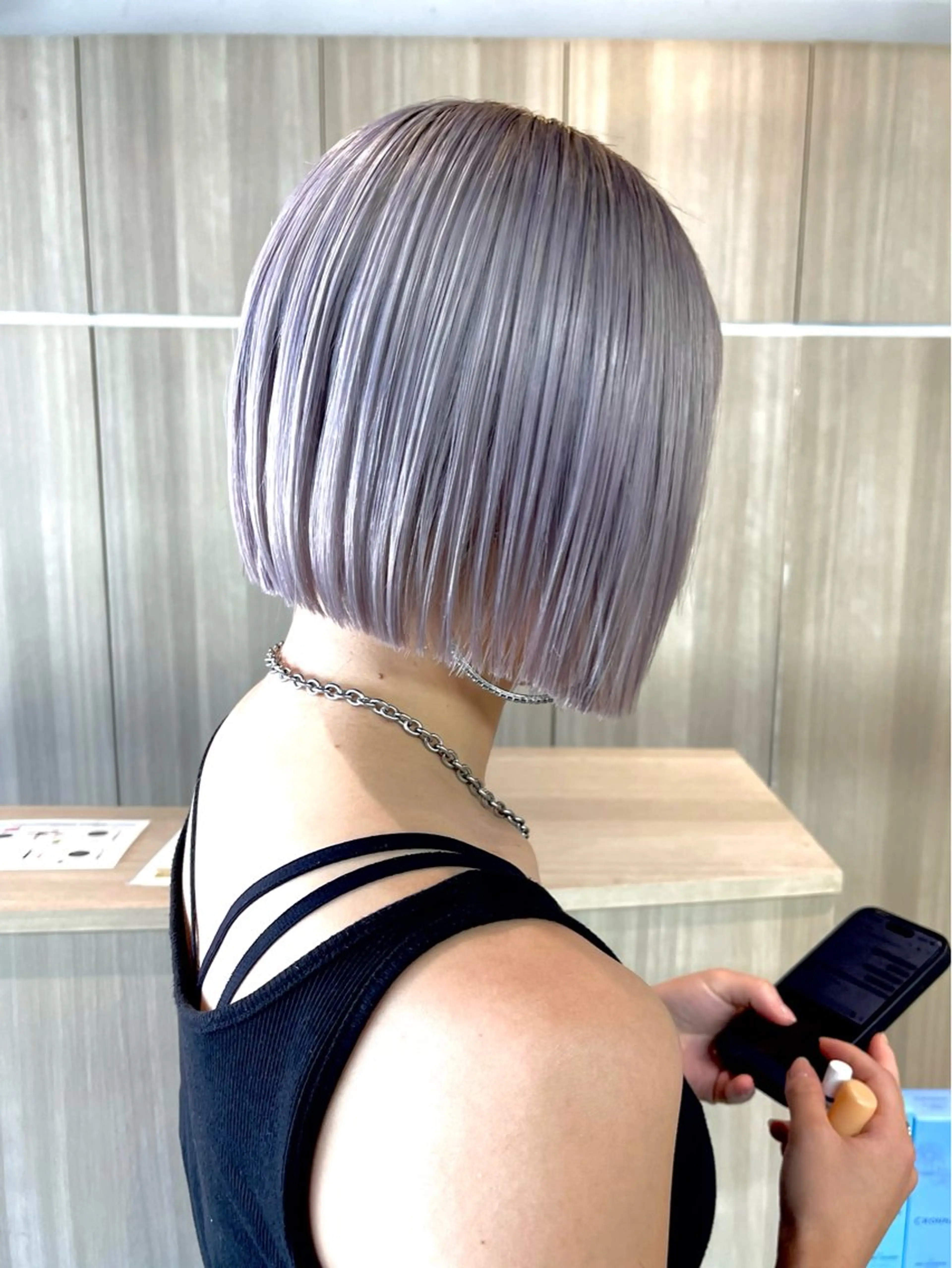 ミディアム カラー カット ヘアカラー トリートメント 野田頭 心🌿/ボブ レイヤー/艶カラーのヘアスタイル