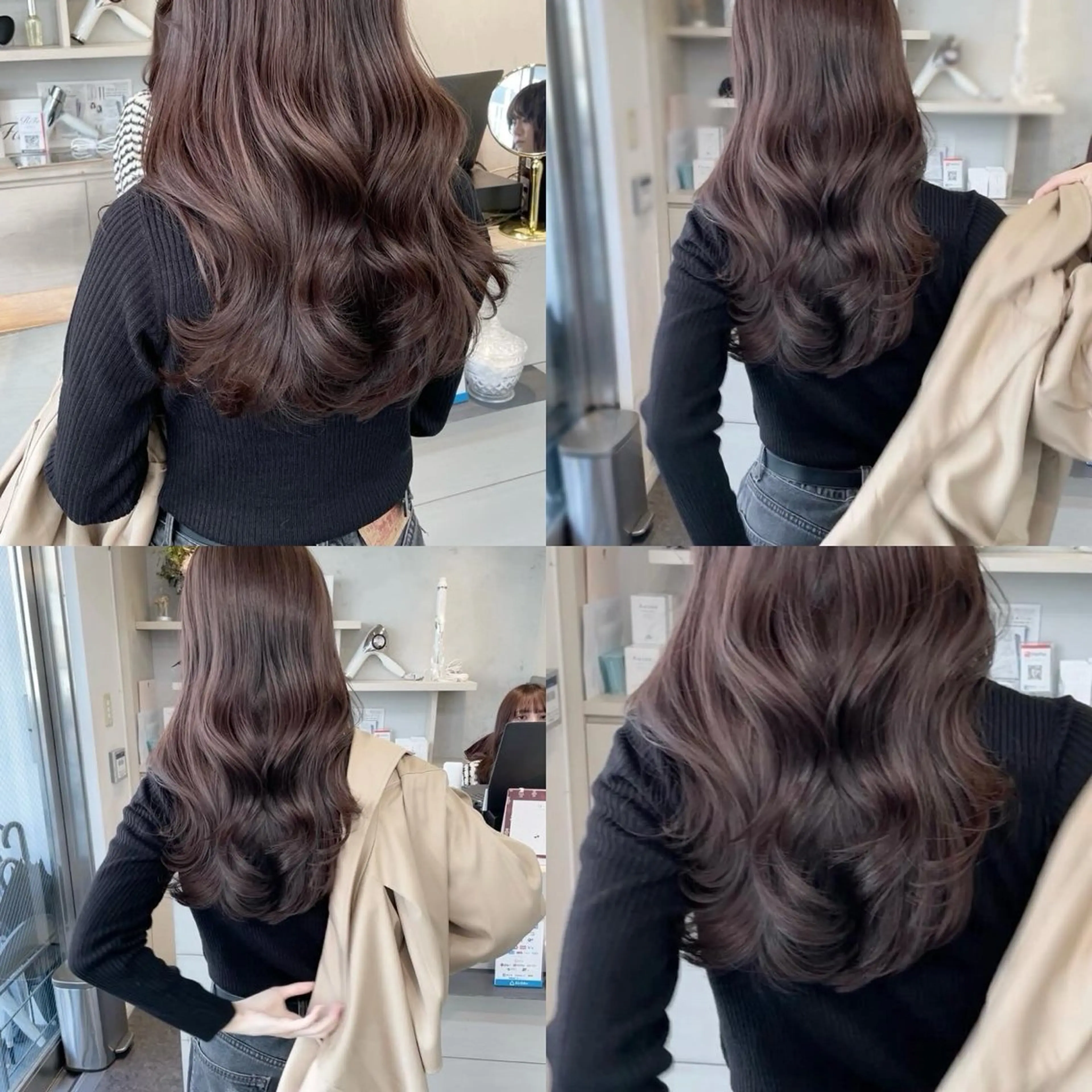 ロング カット ヘアカラー トリートメント 韓国ヘア🤍🇰🇷 🫶🏻吉満のヘアスタイル