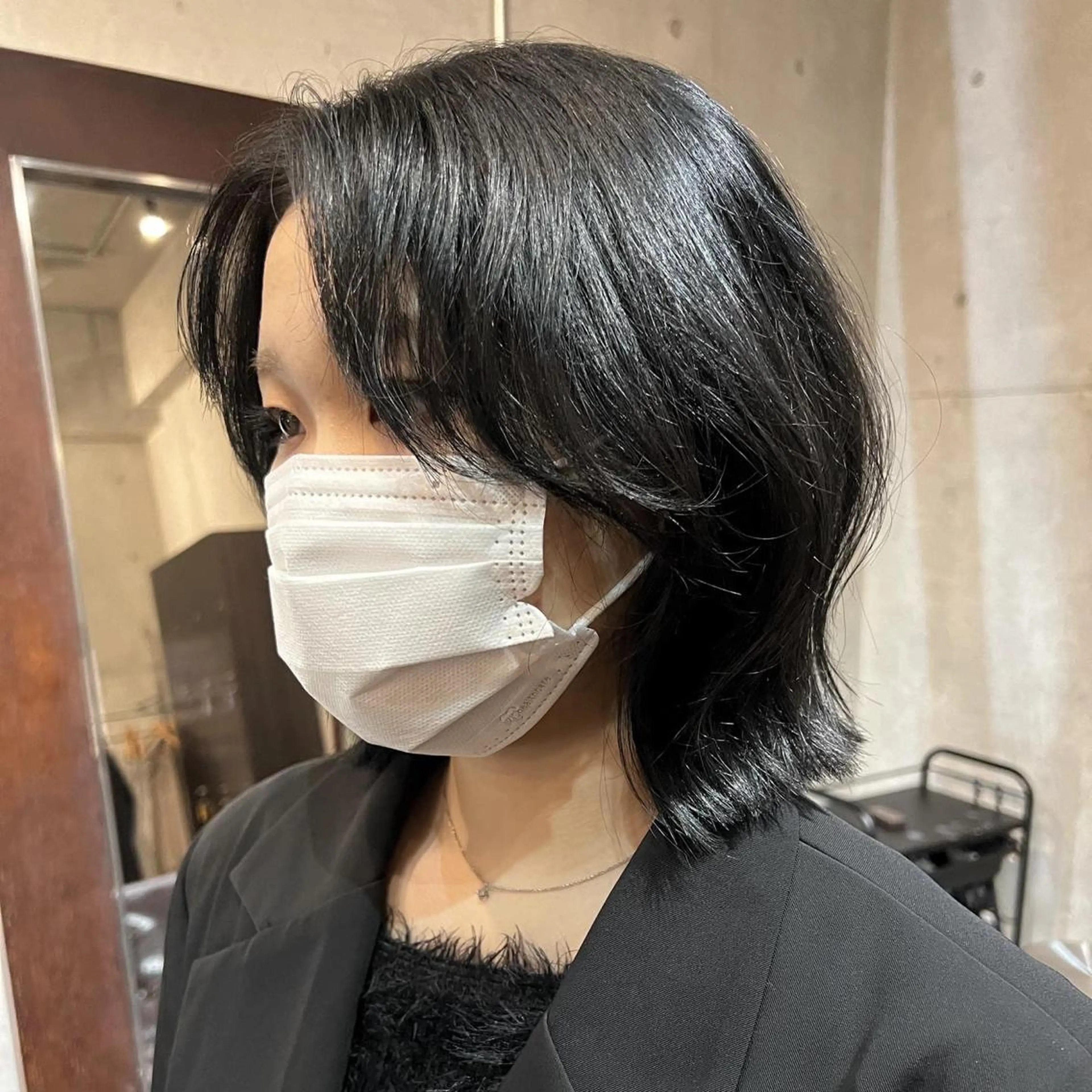 ミディアム カラー MARU パーマ/レイヤーのヘアスタイル