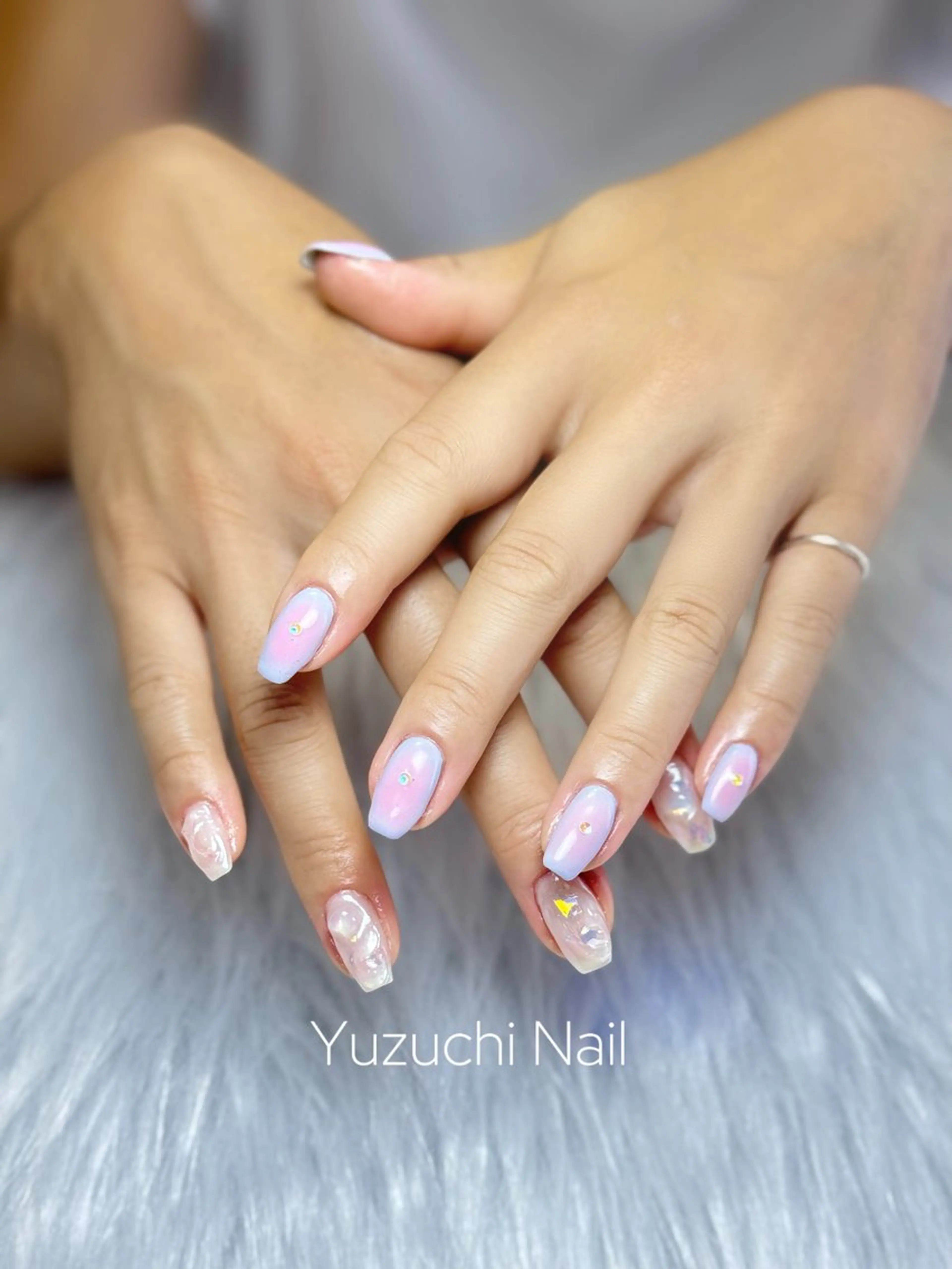 ネイル フットネイル 夏ネイル ワンホンネイル ハンドネイル ハンドケア Yuzuchi Nailのネイルデザイン