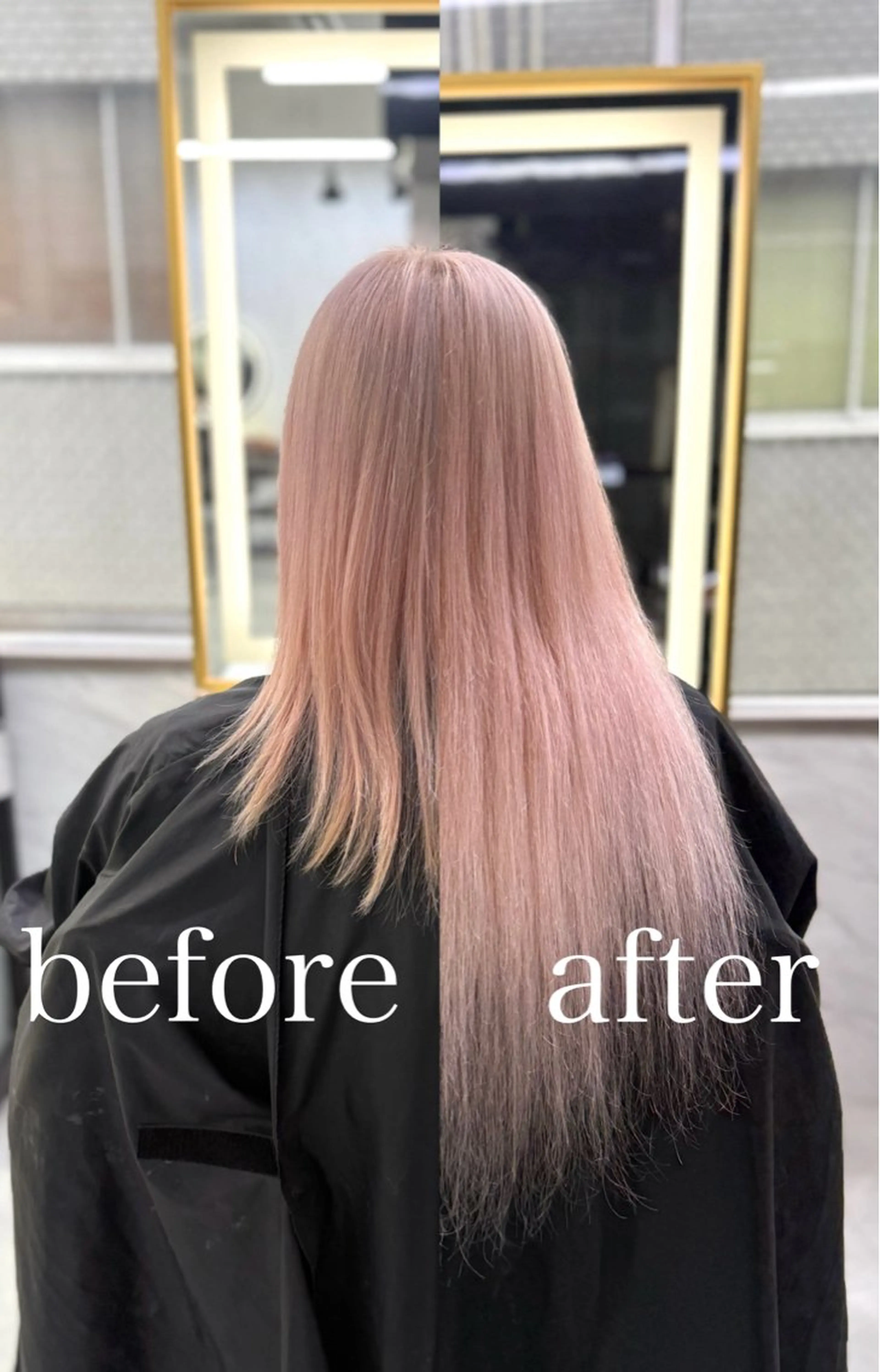 ロング カラー 透明感カラー ピンクカラー エクステ 韓国風ヘア ヘアカラー エクステ エクステ🩵ブリーチ 韓国ヘア🩵KAEのヘアスタイル