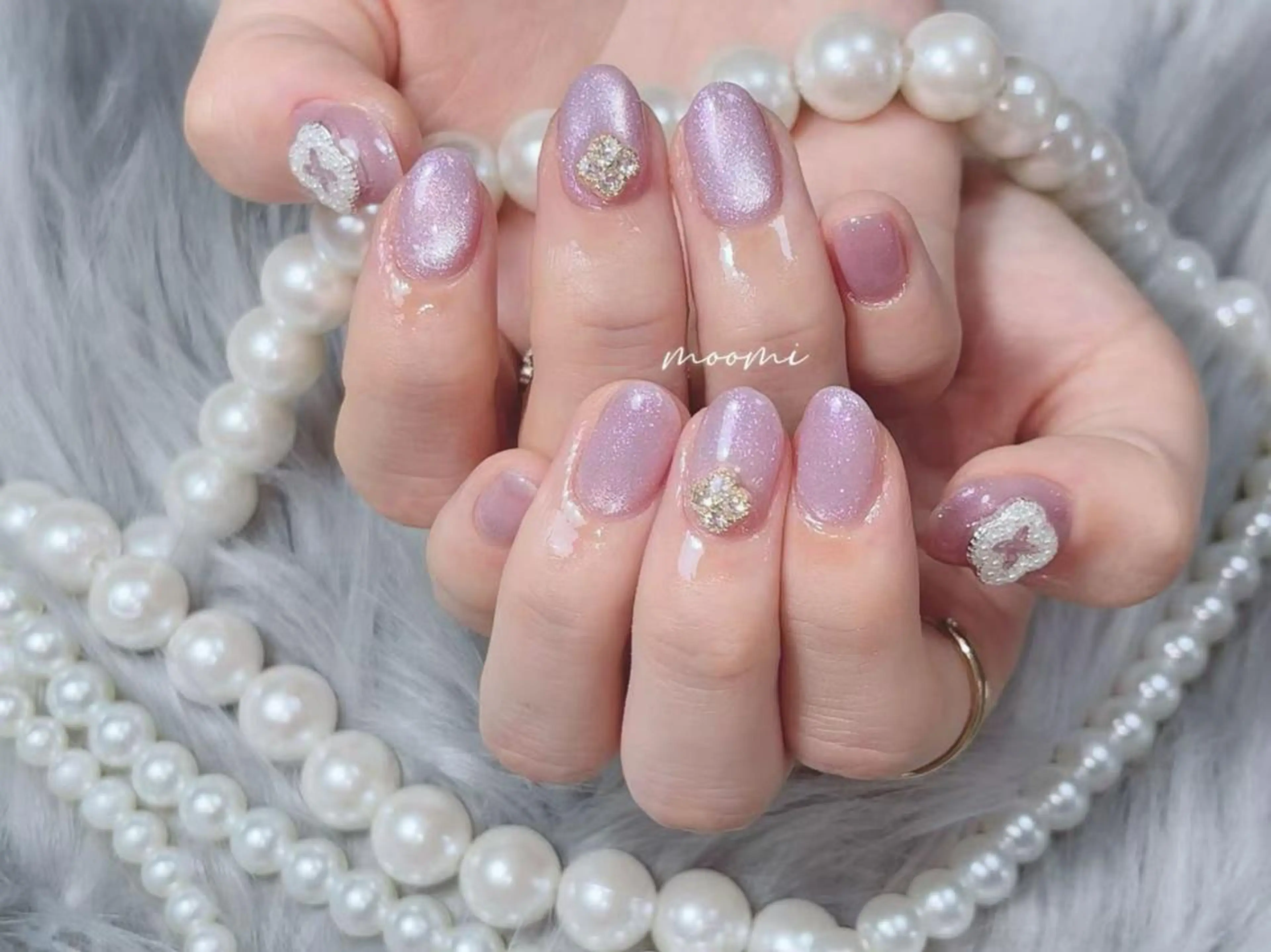 ネイル 長さ出し ジェルネイル グラデーション 韓国ネイル マグネットネイル moomi nail スカルプ専門のネイルデザイン