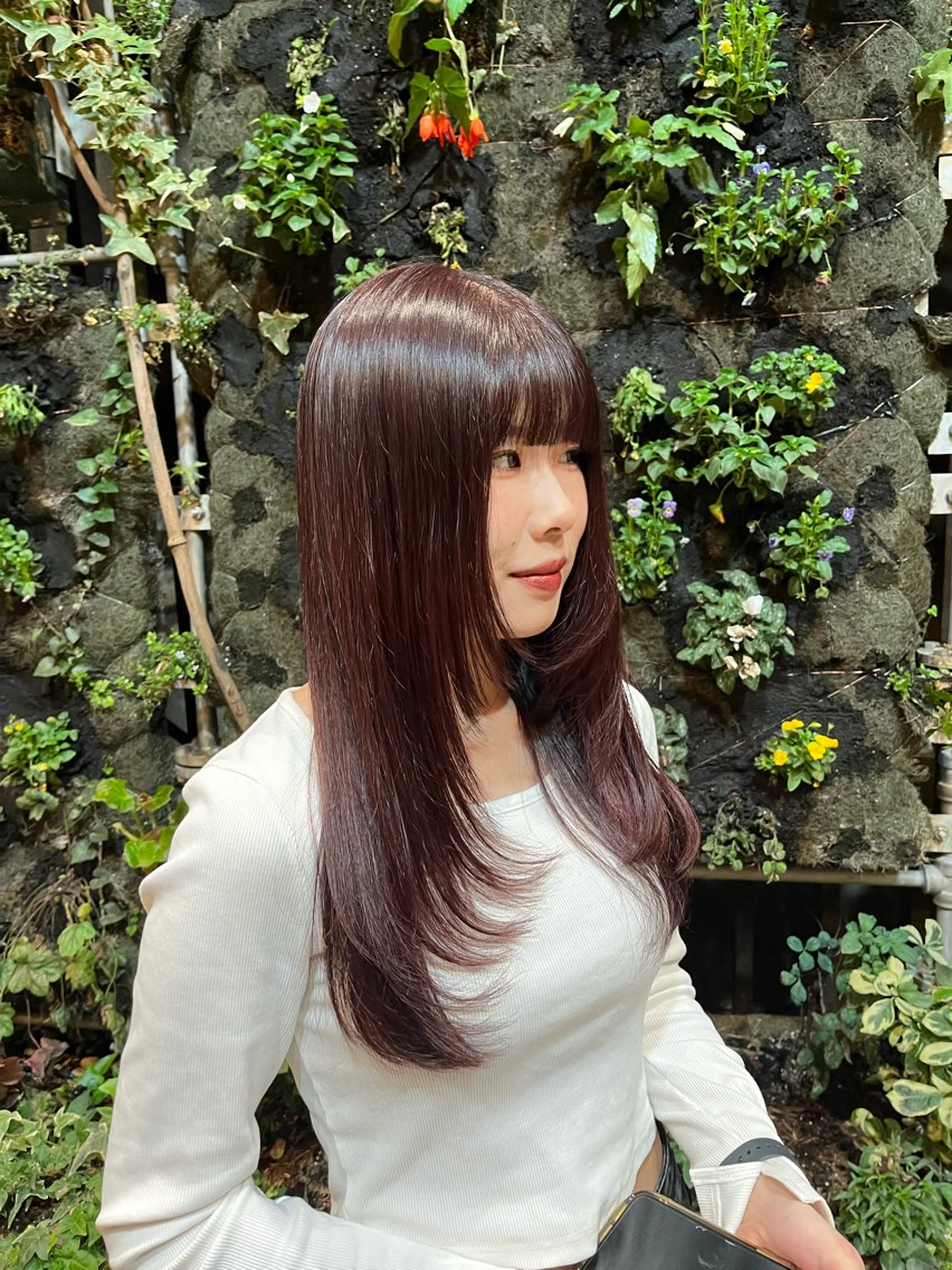 ロング カラー 草野 圭音のヘアスタイル