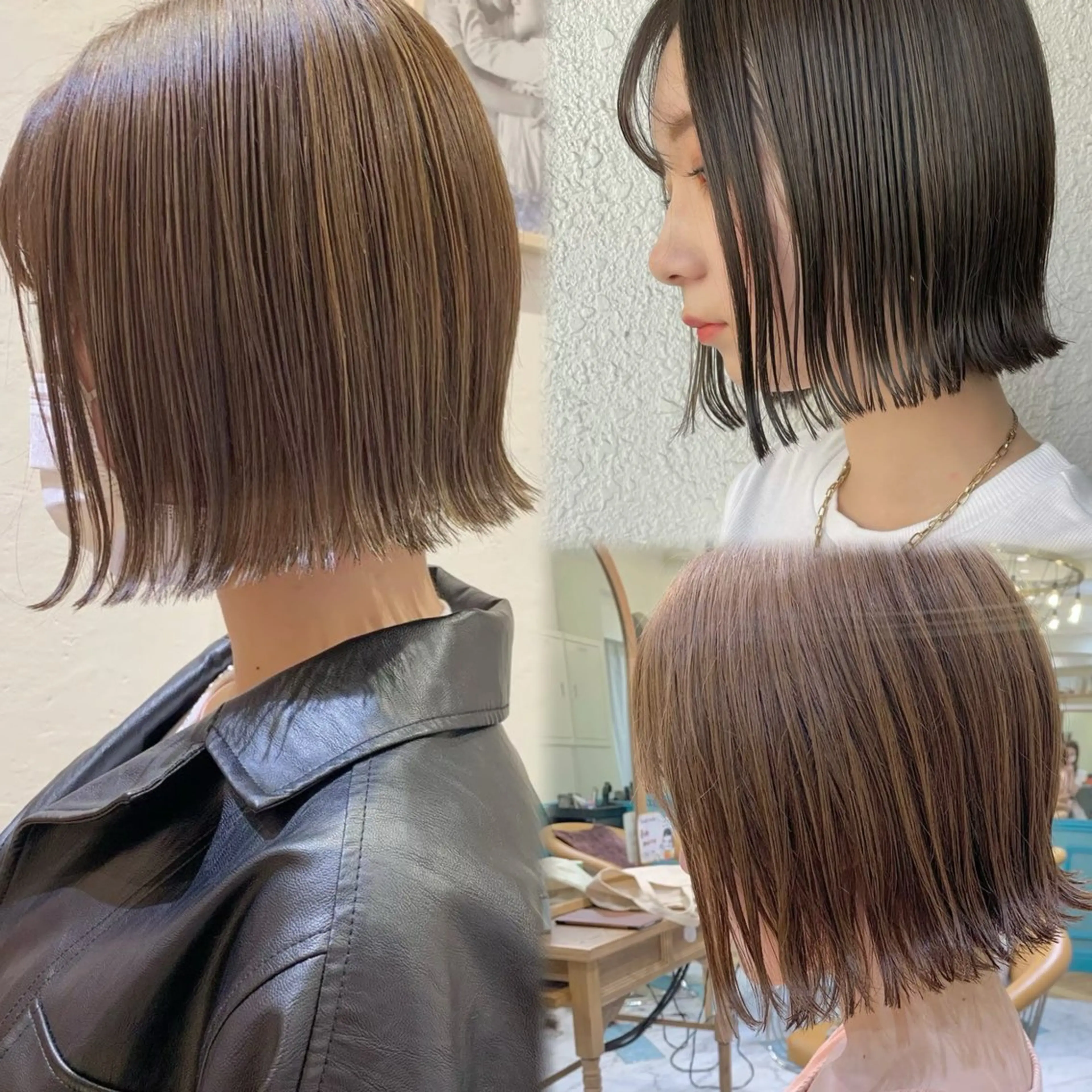 ショート ボブ 縮毛矯正 トリートメント 韓国ヘア/美髪矯正/ Haruna🦋のヘアスタイル