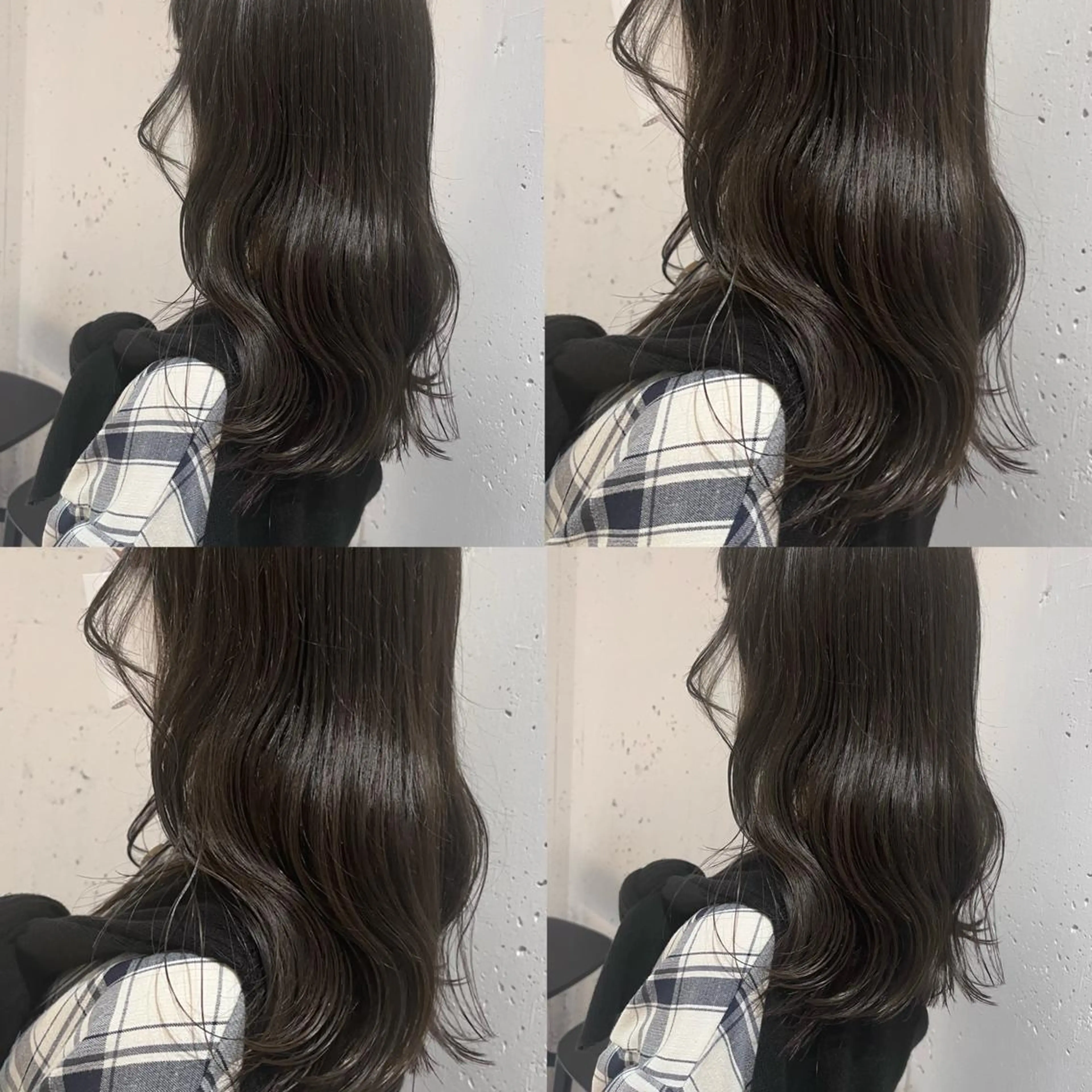 セミロング カラー 透明感カラー グレージュ オリーブグレージュ オリーブグレー カジュアルを女っぽく 𝗮𝘆𝗮𝗰𝗼のヘアスタイル