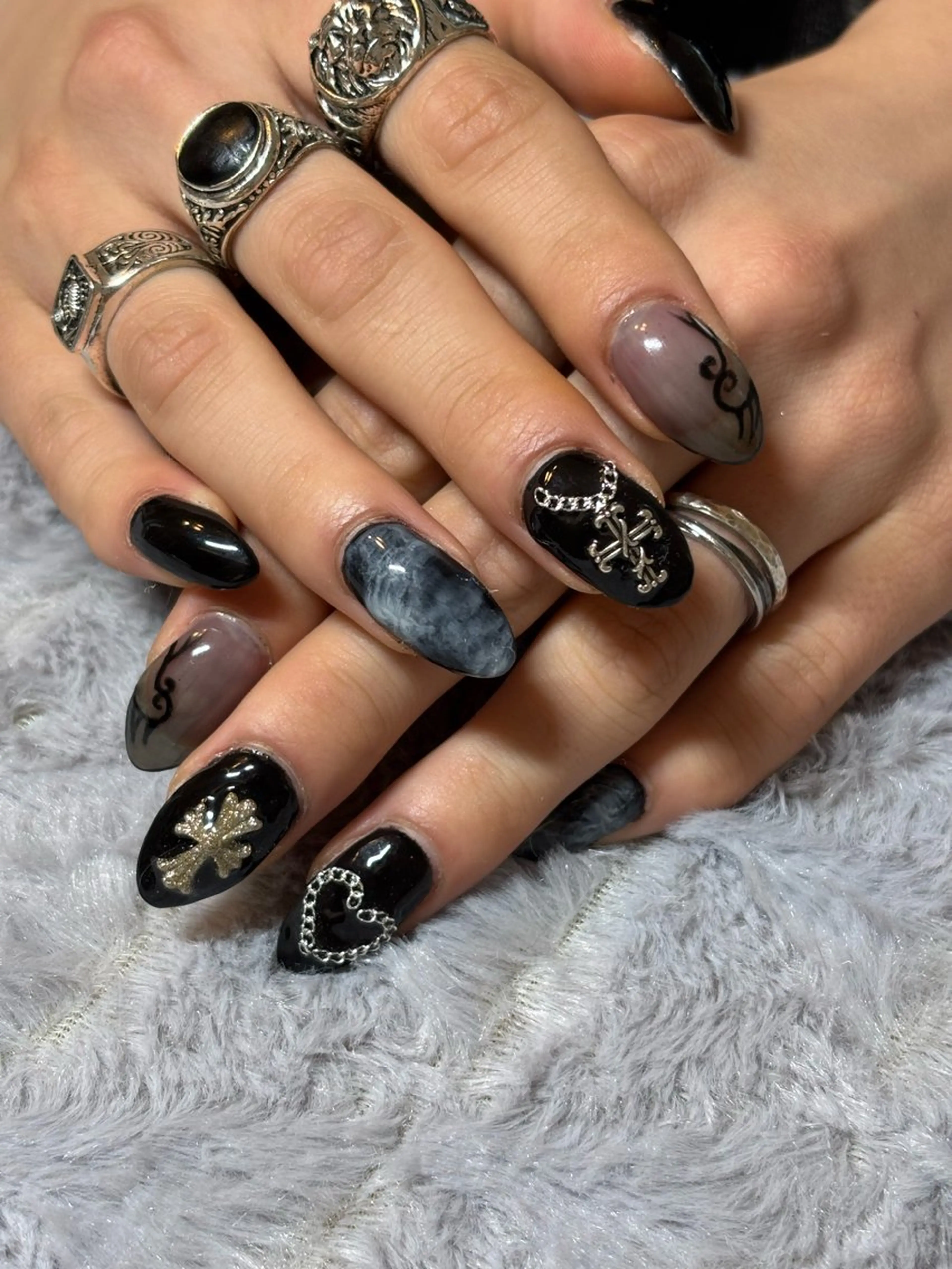 ネイル メンズネイル ハンドネイル ◯mebore nail◯のネイルデザイン